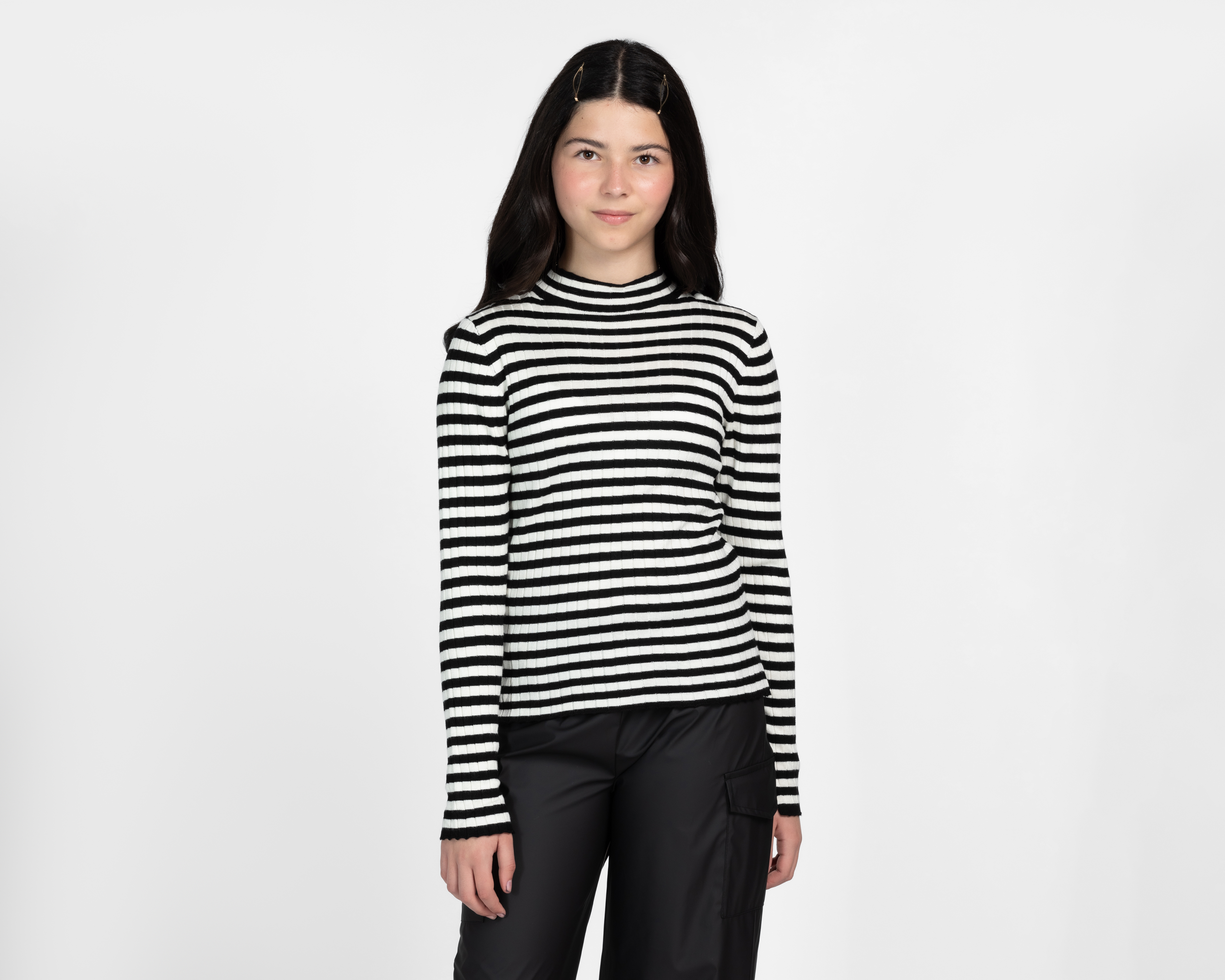 Foto 2 pulgar | Foto 1 | Playera Girls Attitude Manga Larga a Rayas para Niña