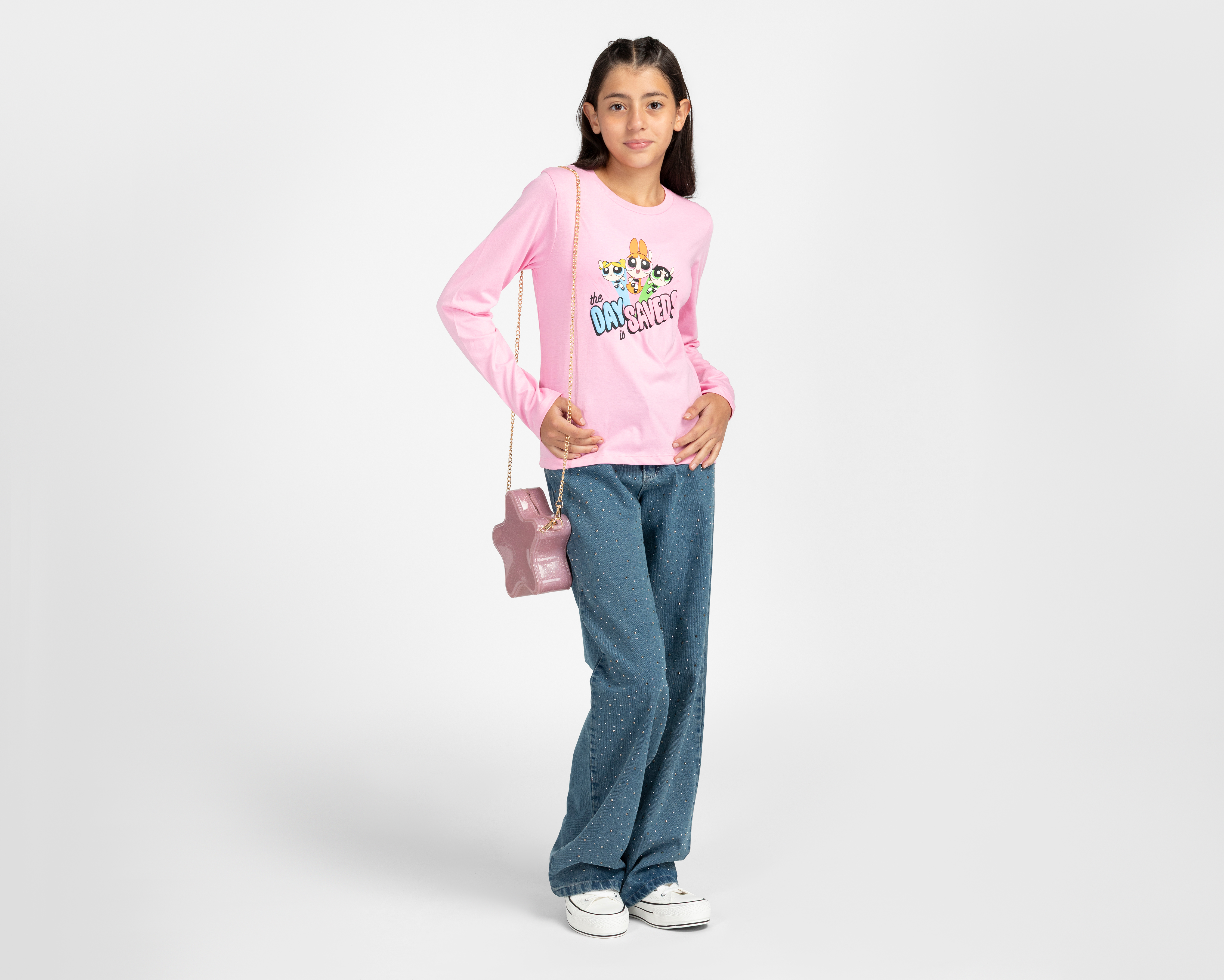 Foto 2 | Foto 2 | Playera Las Chicas Superpoderosas para Niña 2 Piezas