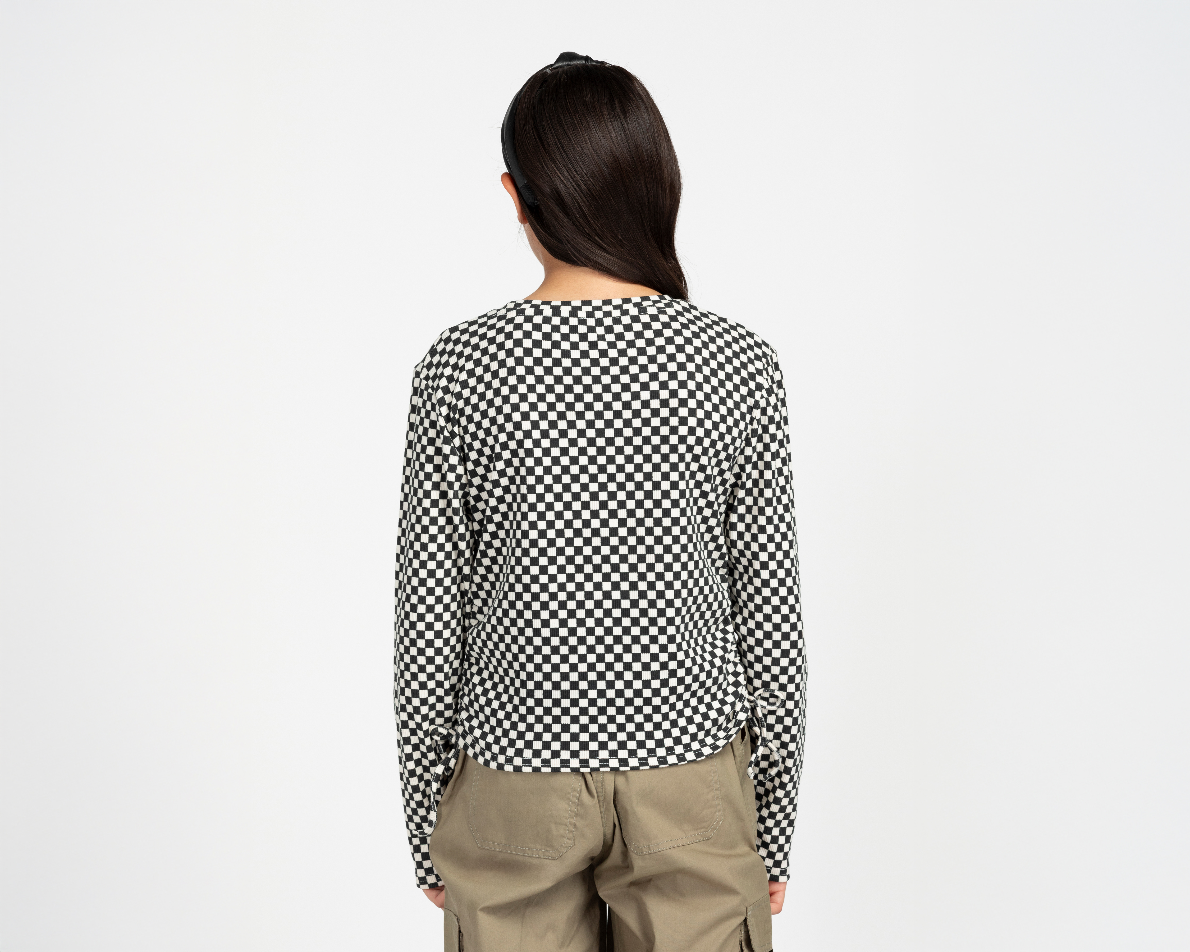 Foto 5 pulgar | Foto 4 | Playera Girls Attitude Manga Larga a Cuadros para Niña