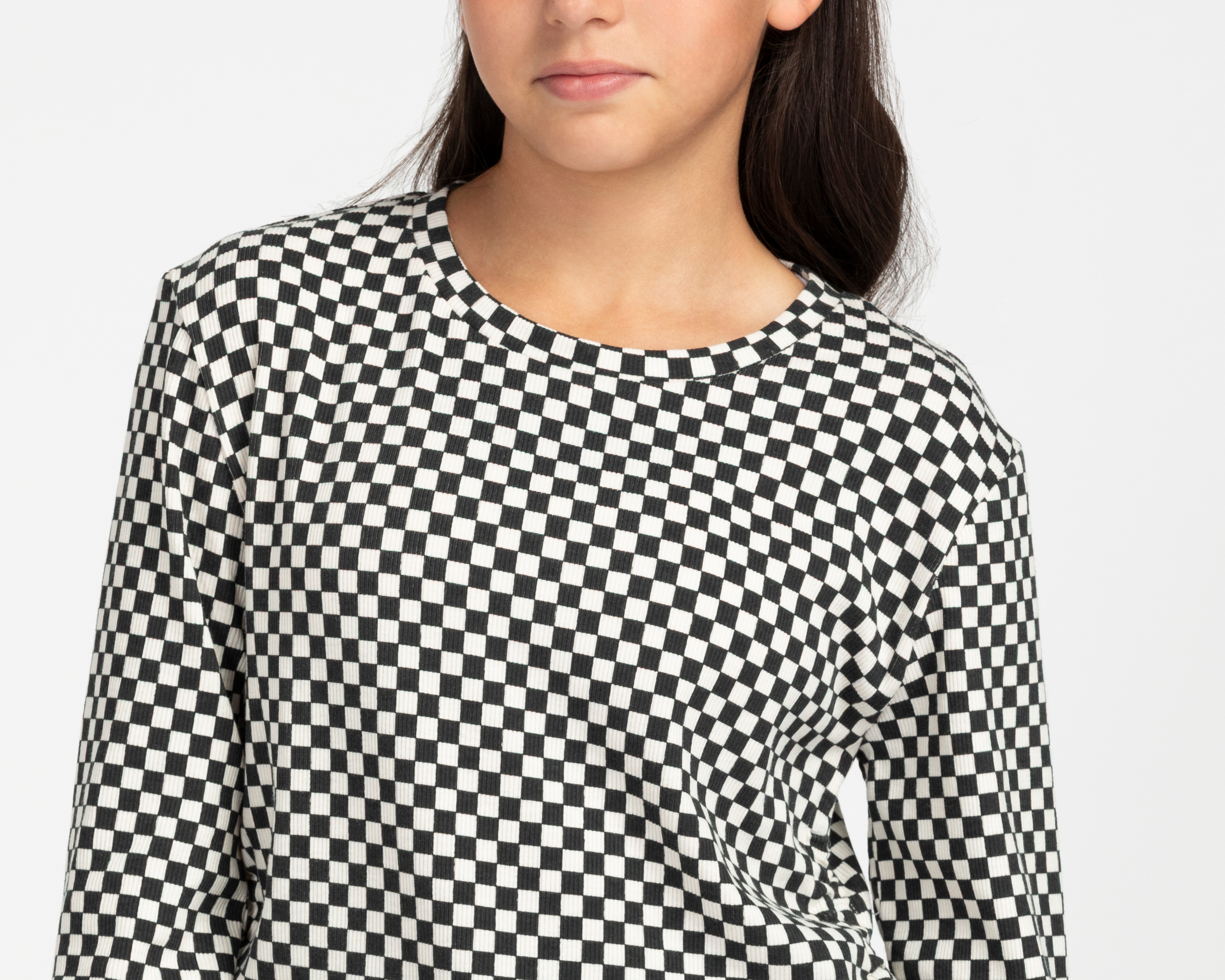 Foto 6 pulgar | Foto 5 | Playera Girls Attitude Manga Larga a Cuadros para Niña