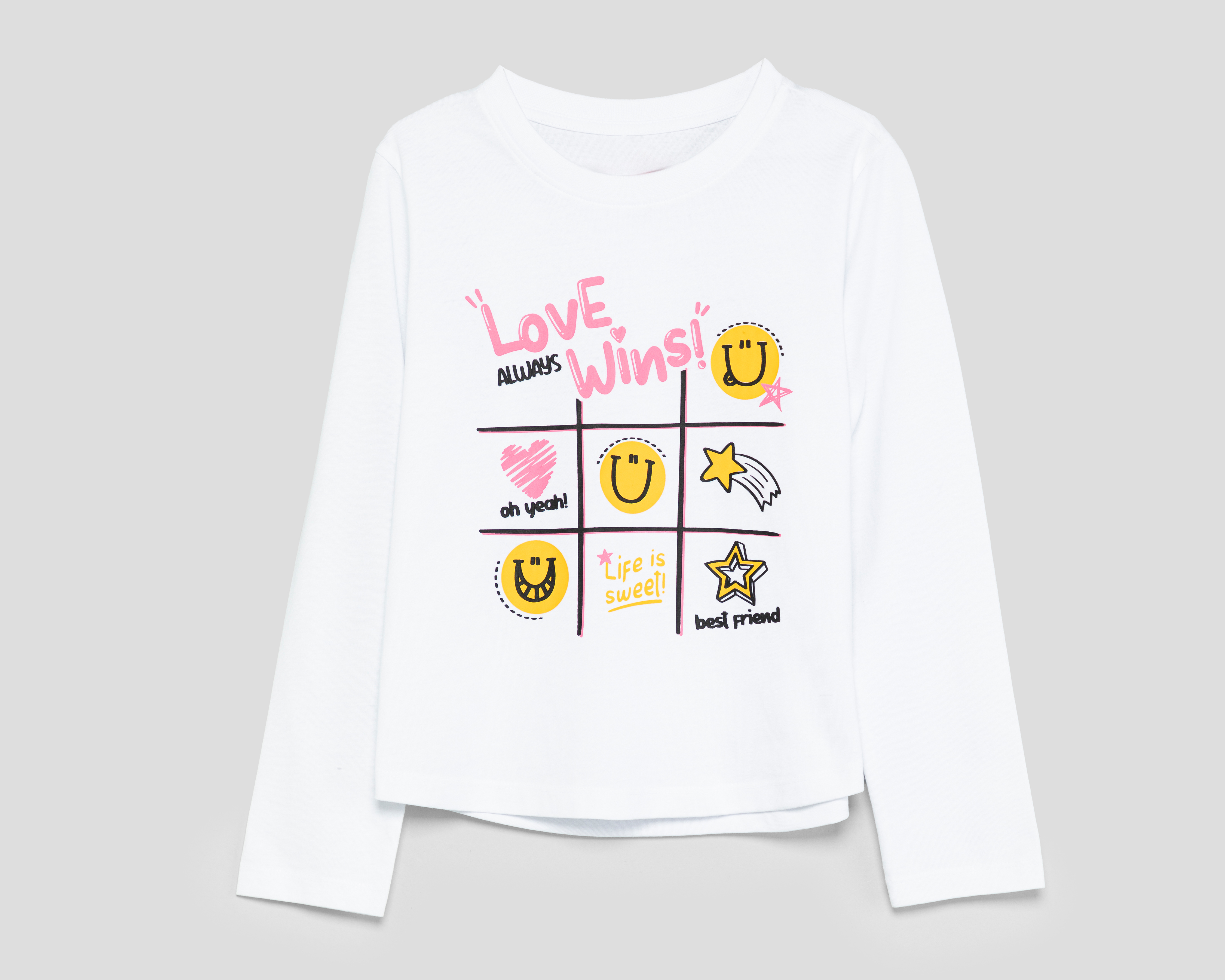 Foto 2 pulgar | Foto 1 | Playera Girls Attitude Manga Larga Estampada para Niña