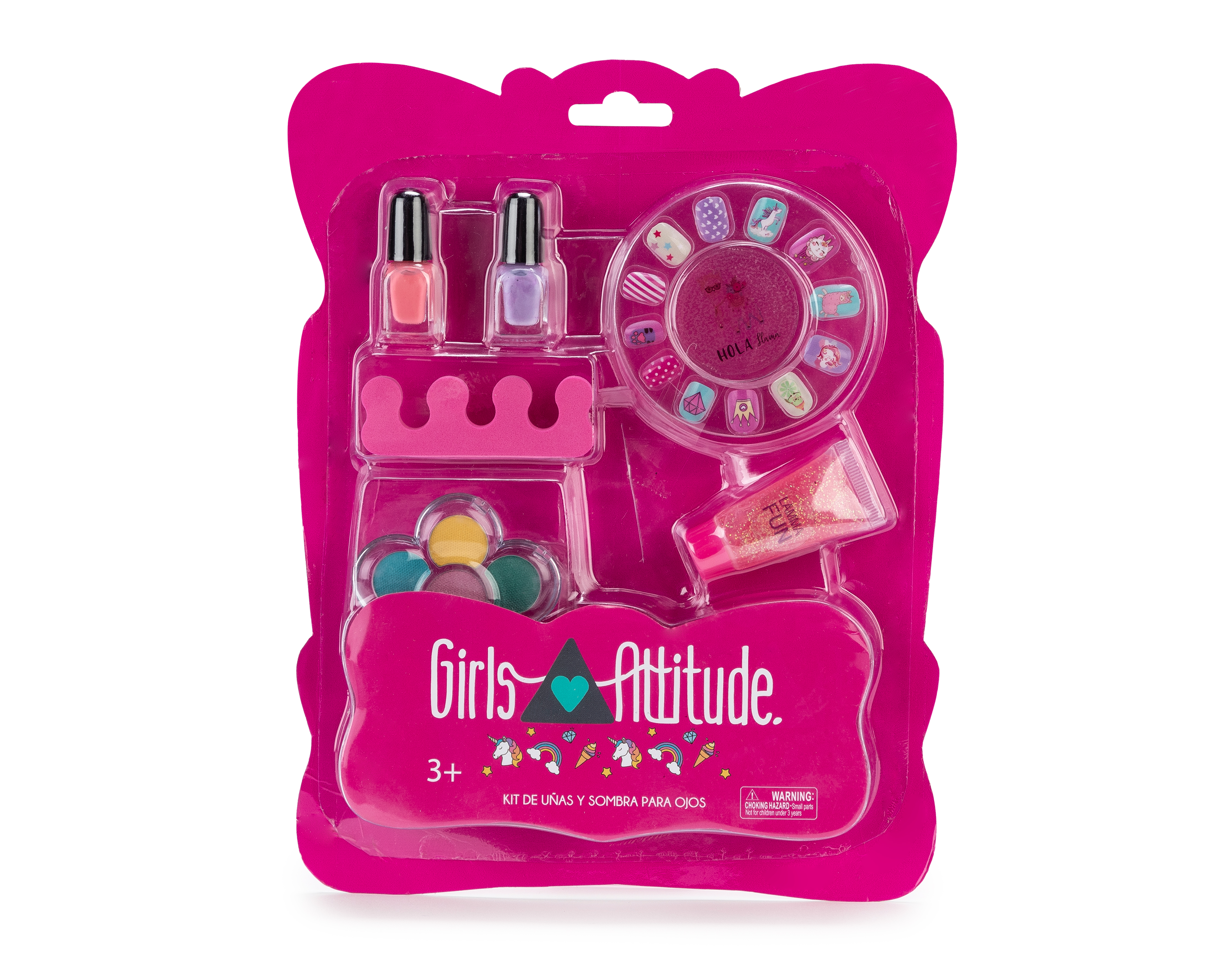 Foto 2 pulgar | Foto 1 | Uñas Postizas y Sombras para Ojos Girls Attitude