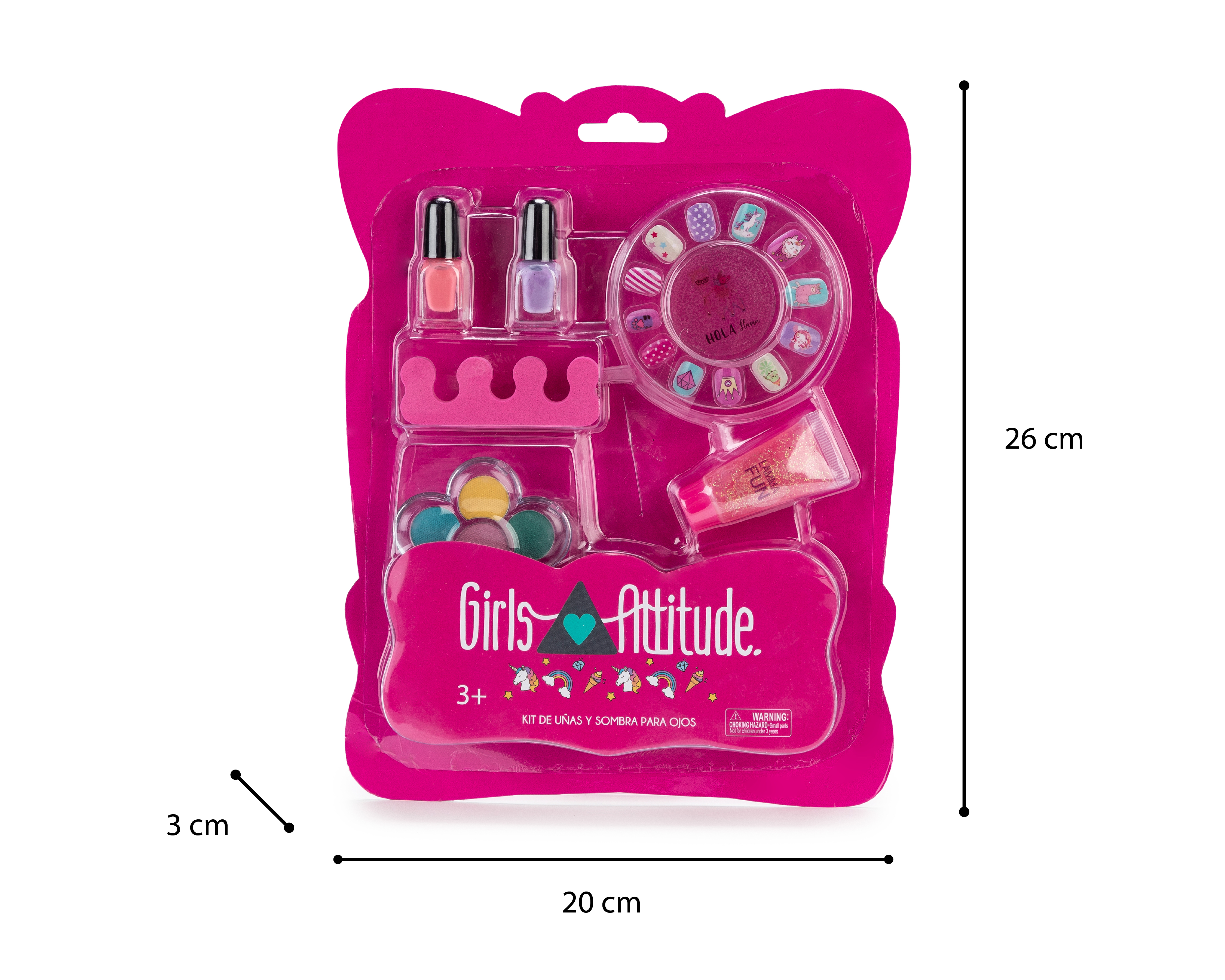 Foto 4 pulgar | Foto 3 | Uñas Postizas y Sombras para Ojos Girls Attitude