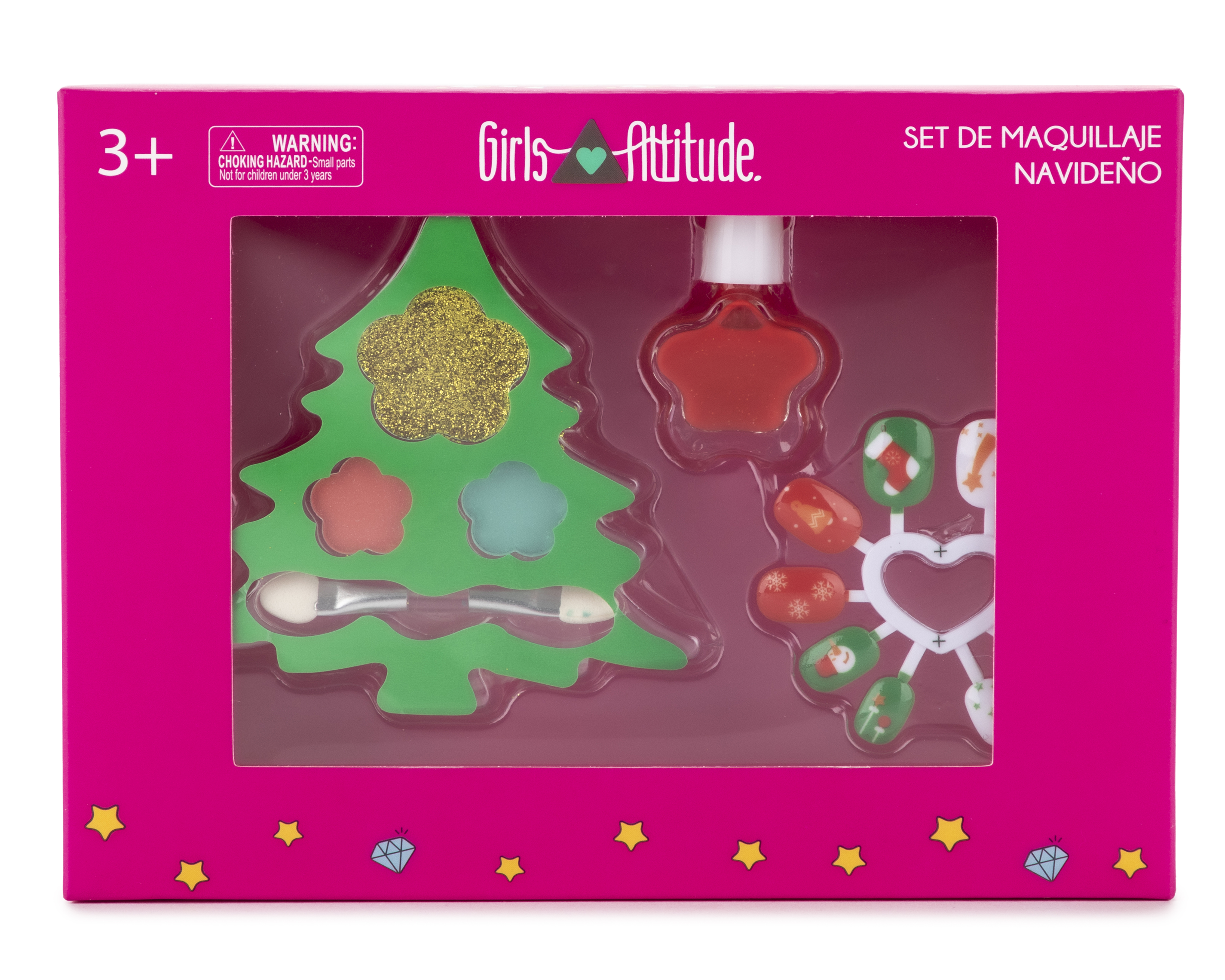 Foto 3 | Foto 3 | Juego de Maquillaje Navideño Girls Attitude 3 Piezas