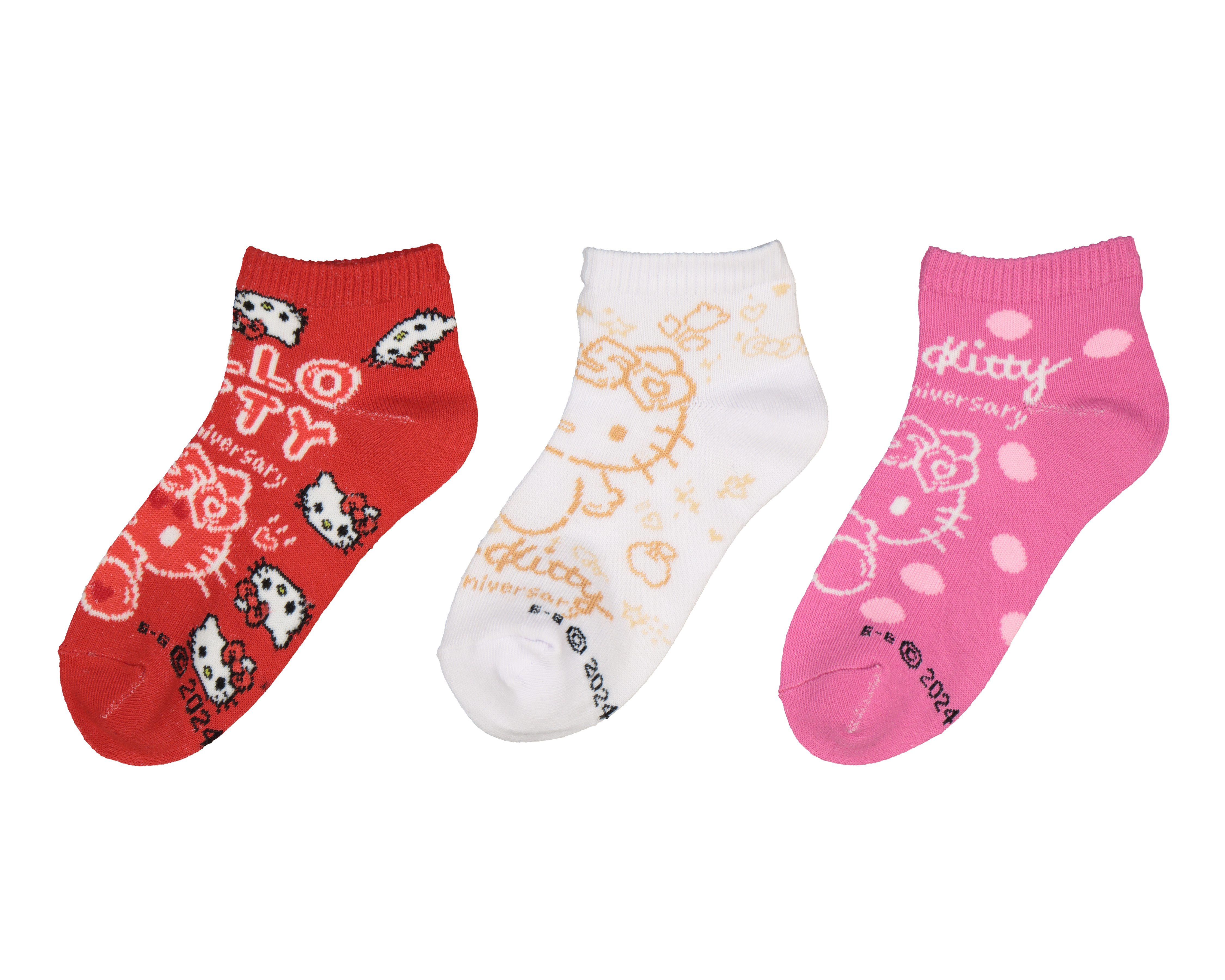 Calcetas Cortas Hello Kitty para Niña 3 Pares