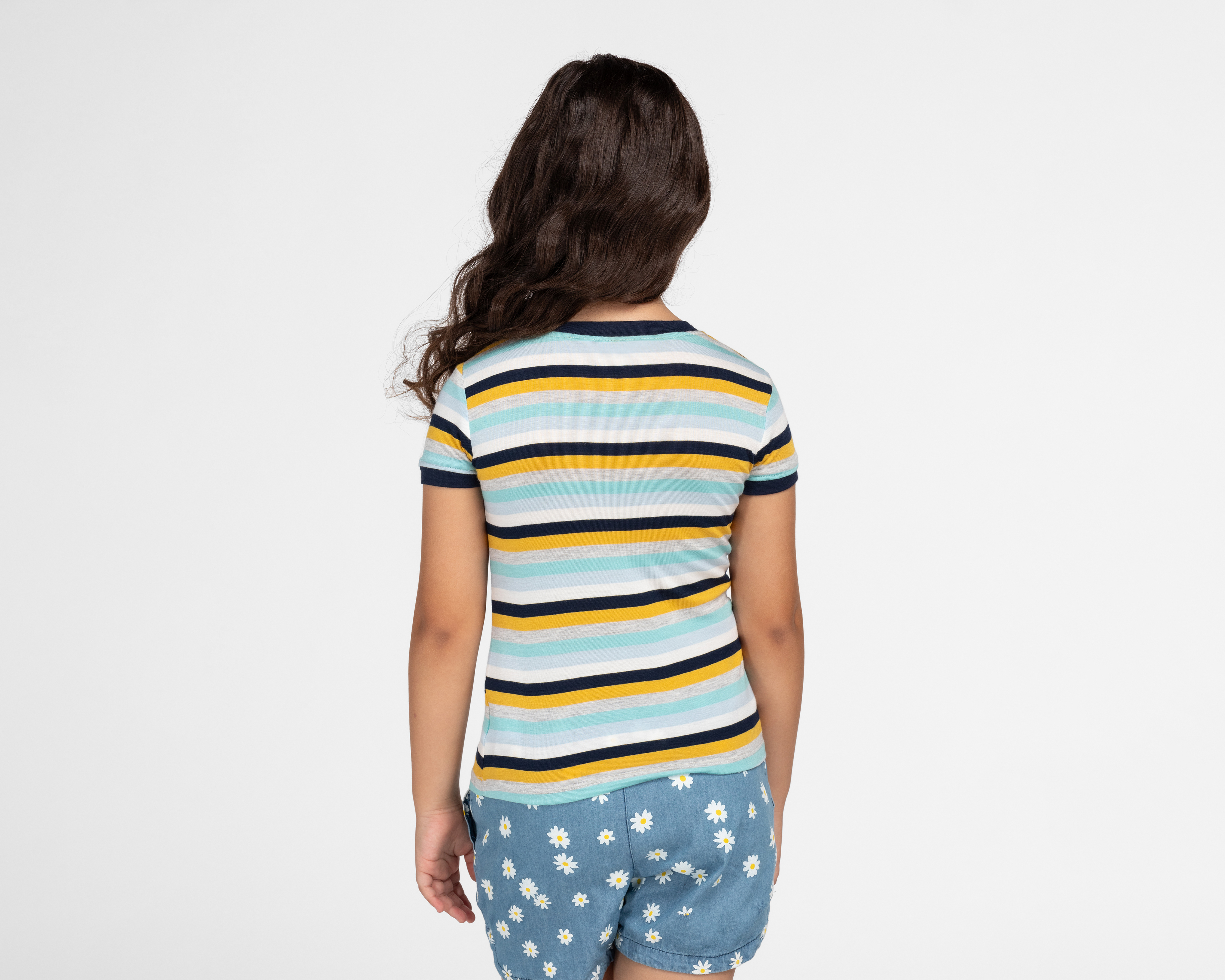 Foto 3 pulgar | Foto 2 | Playera Refill Manga Corta de Rayas para Niña