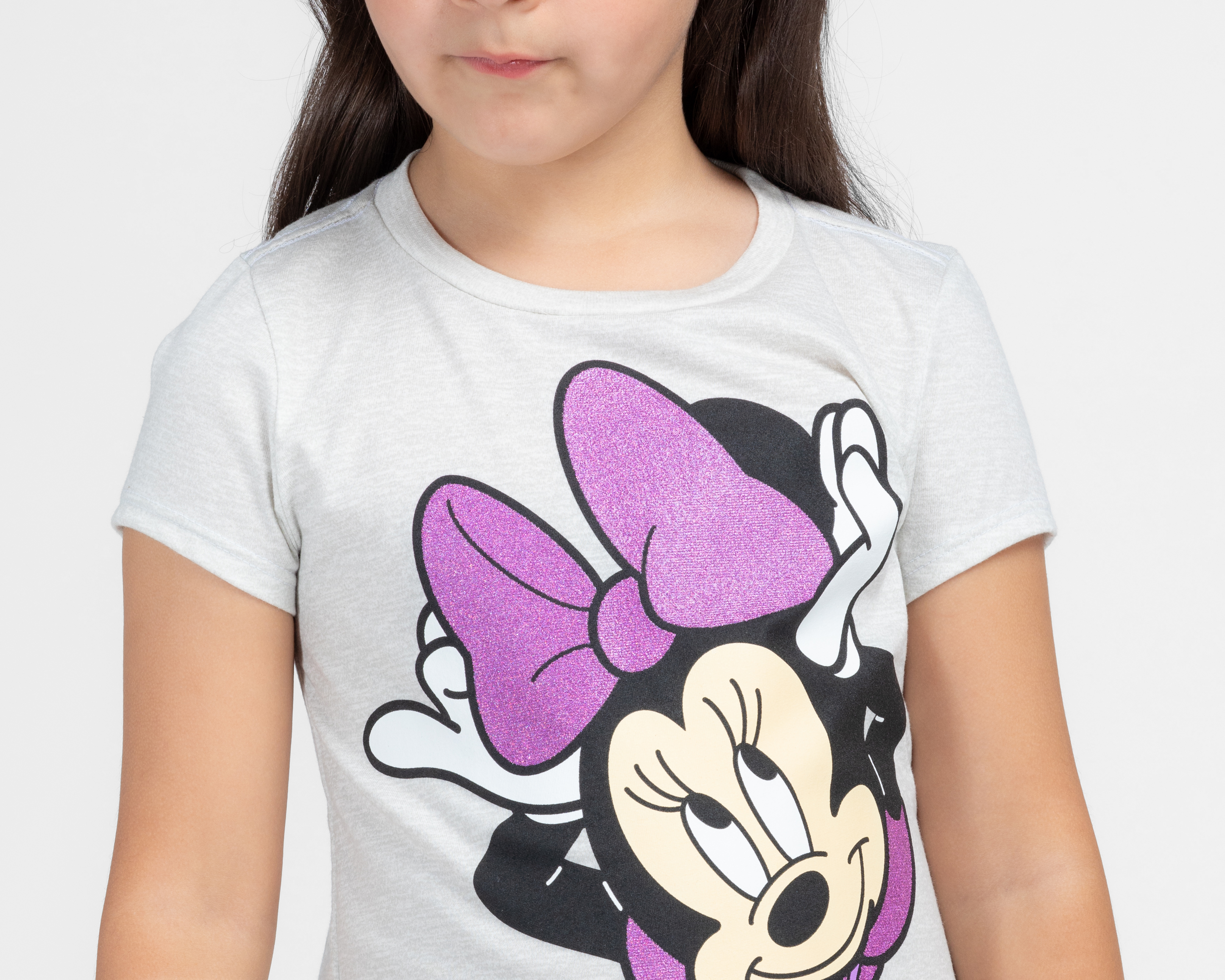 Foto 4 pulgar | Foto 3 | Playera Disney Minnie Mouse Manga Corta Estampada para Niña