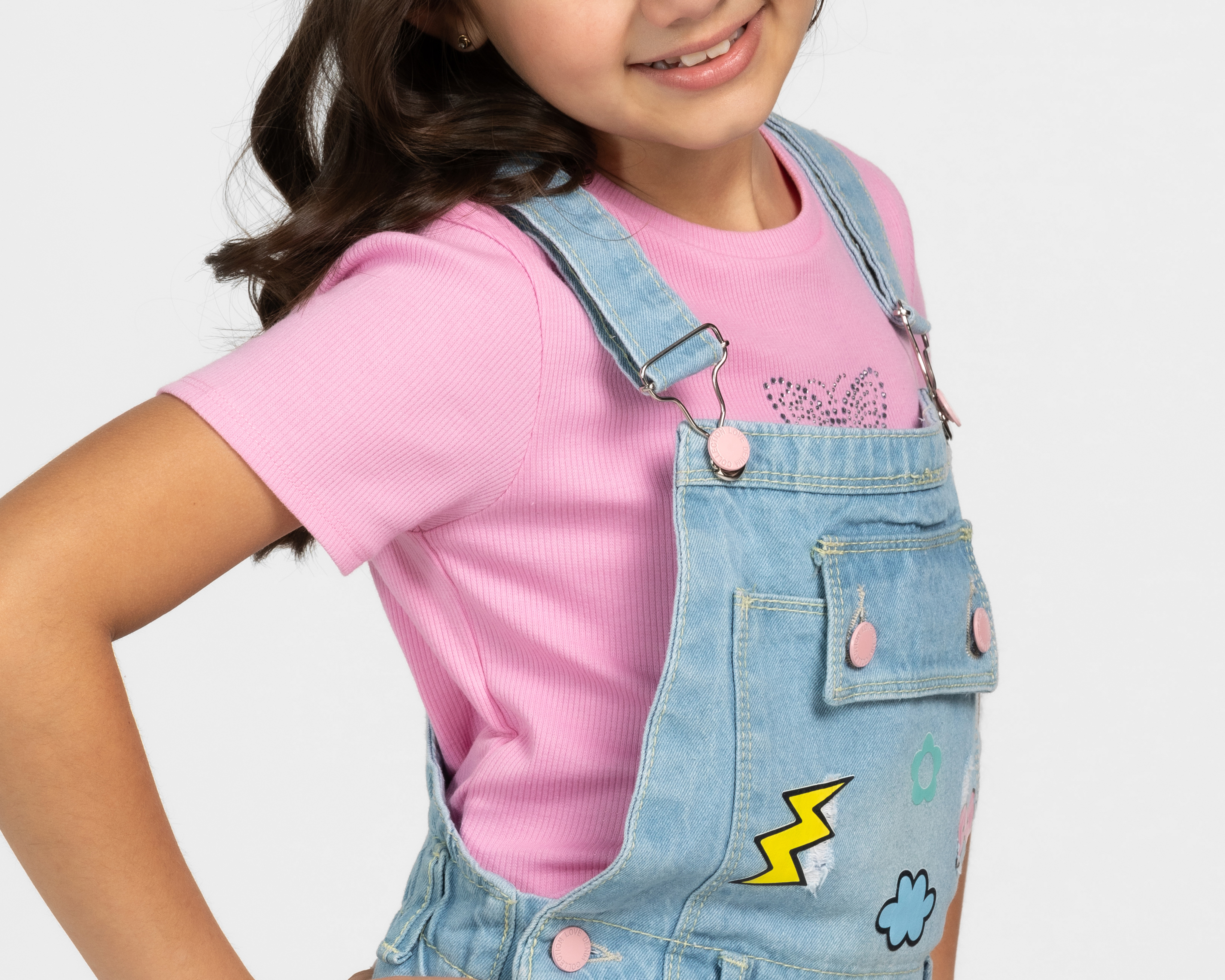 Foto 5 pulgar | Foto 4 | Overol de Mezclilla Girls Attitude para Niña