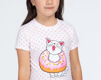 Foto 4 | Foto 4 | Playera Girls Attitude Manga Corta Estampada para Niña