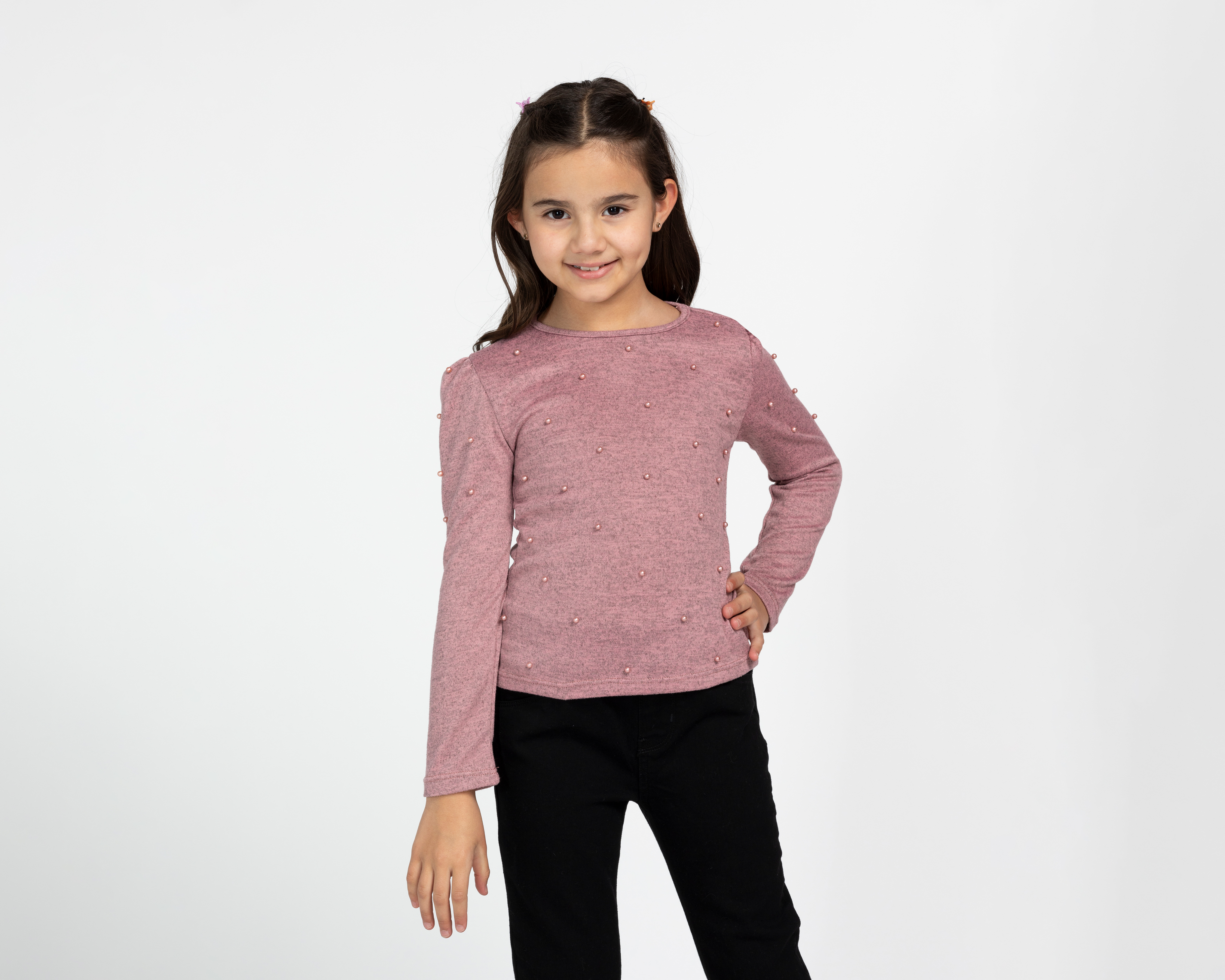 Blusa Girls Attitude Manga Larga Lisa para Niña