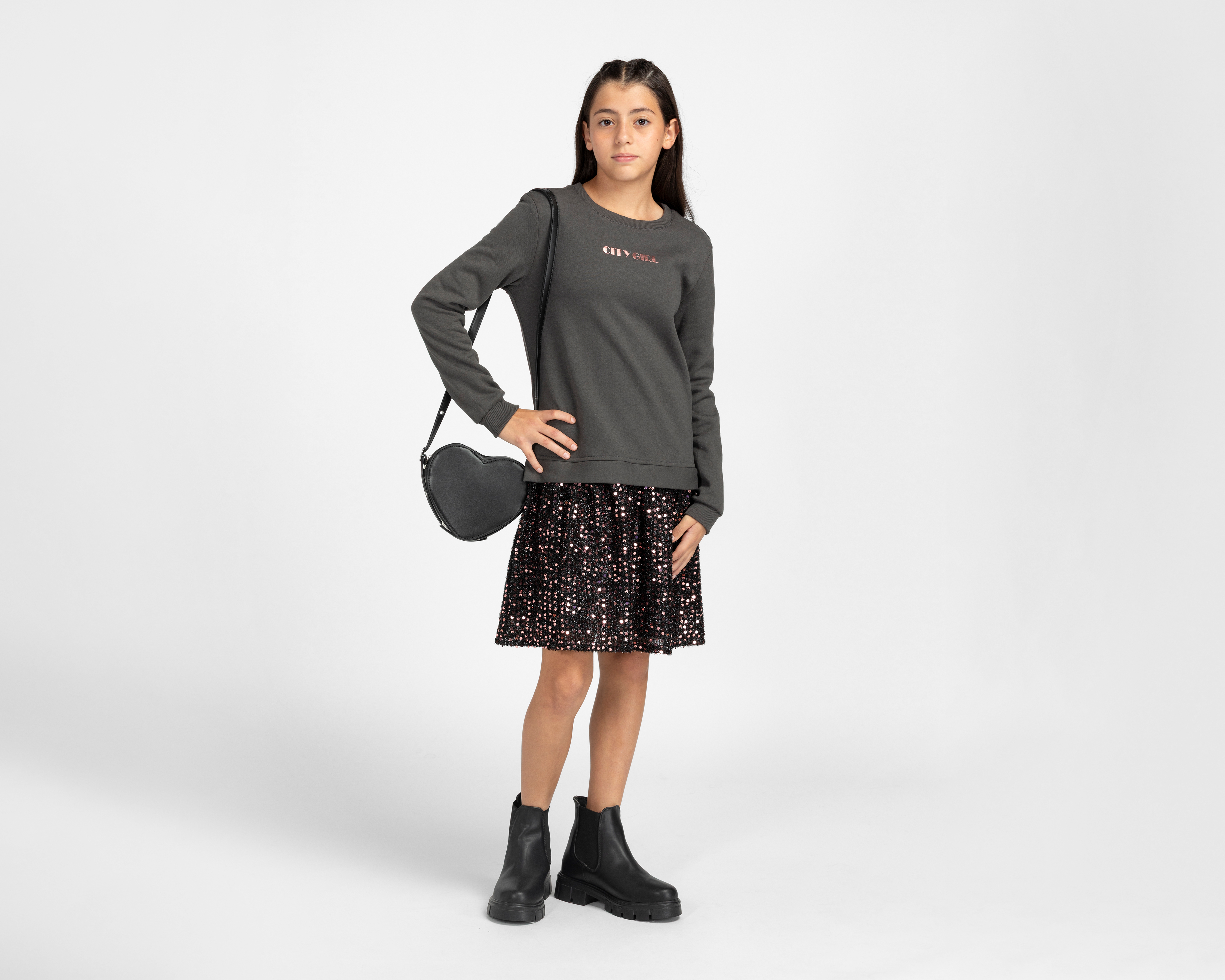 Foto 3 pulgar | Foto 2 | Vestido Sudadera Girls Attitude Juvenil