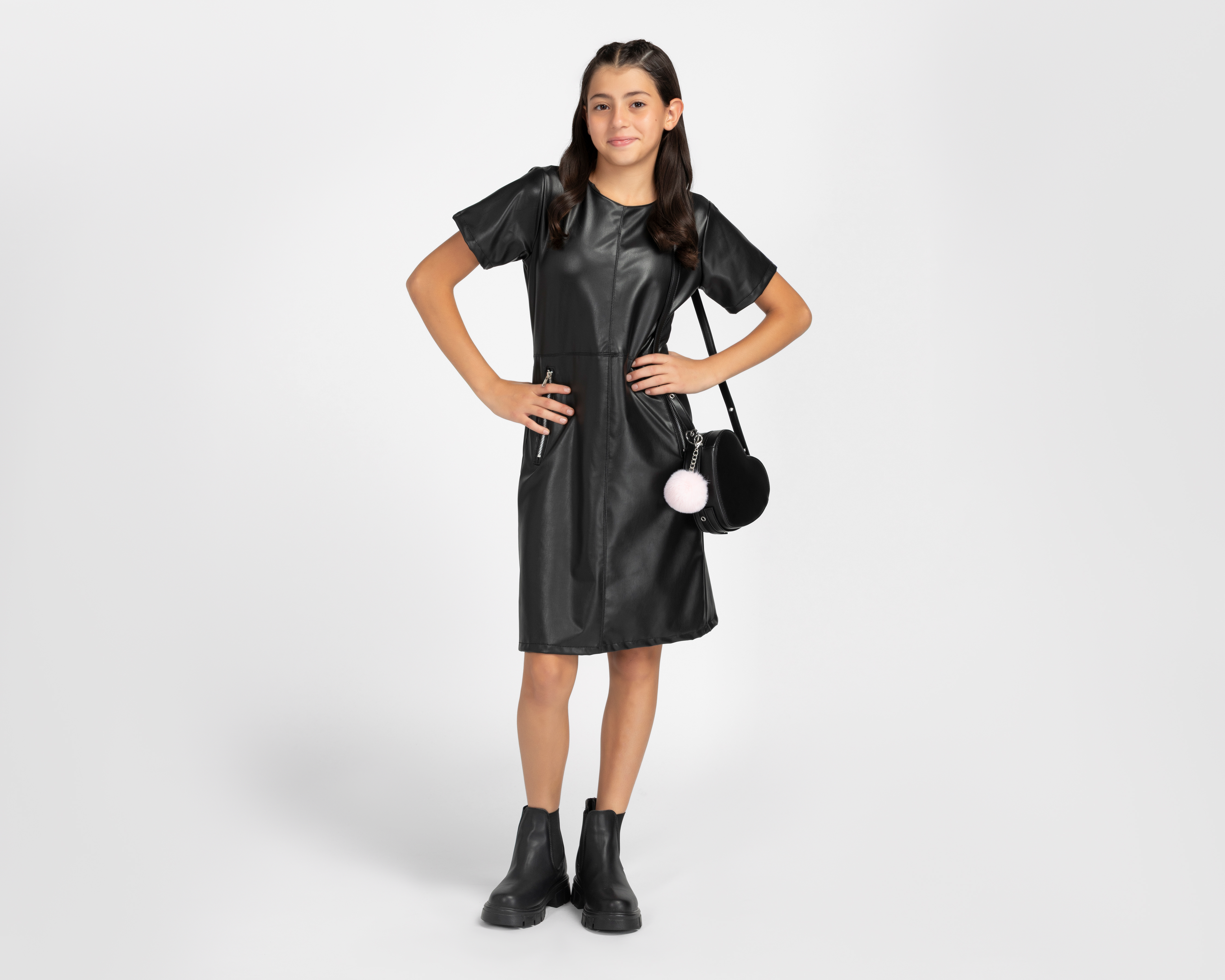 Foto 3 pulgar | Foto 2 | Vestido Negro Girls Attitude Juvenil