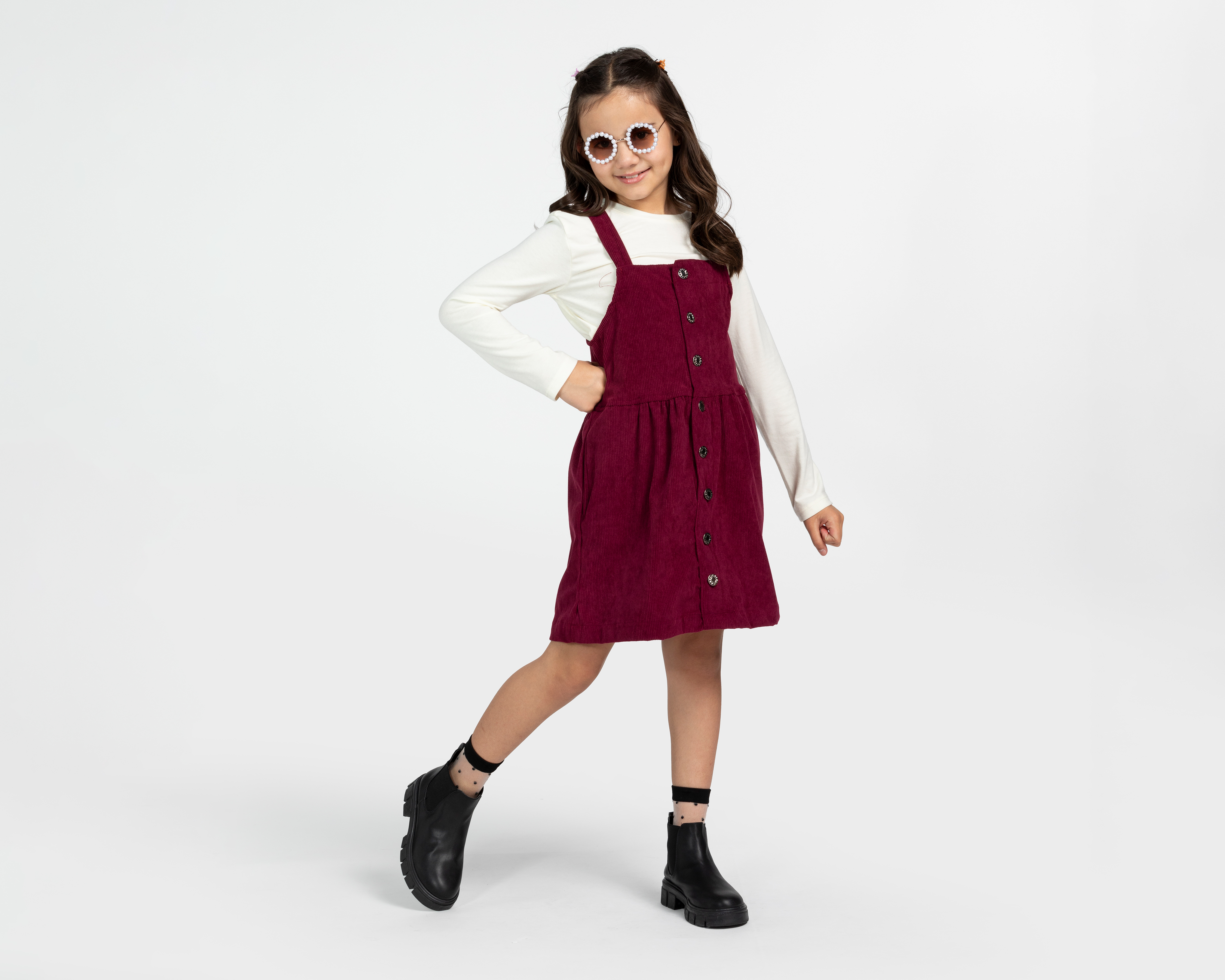 Foto 5 pulgar | Foto 4 | Vestido Rojo Girls Attitude para Niña