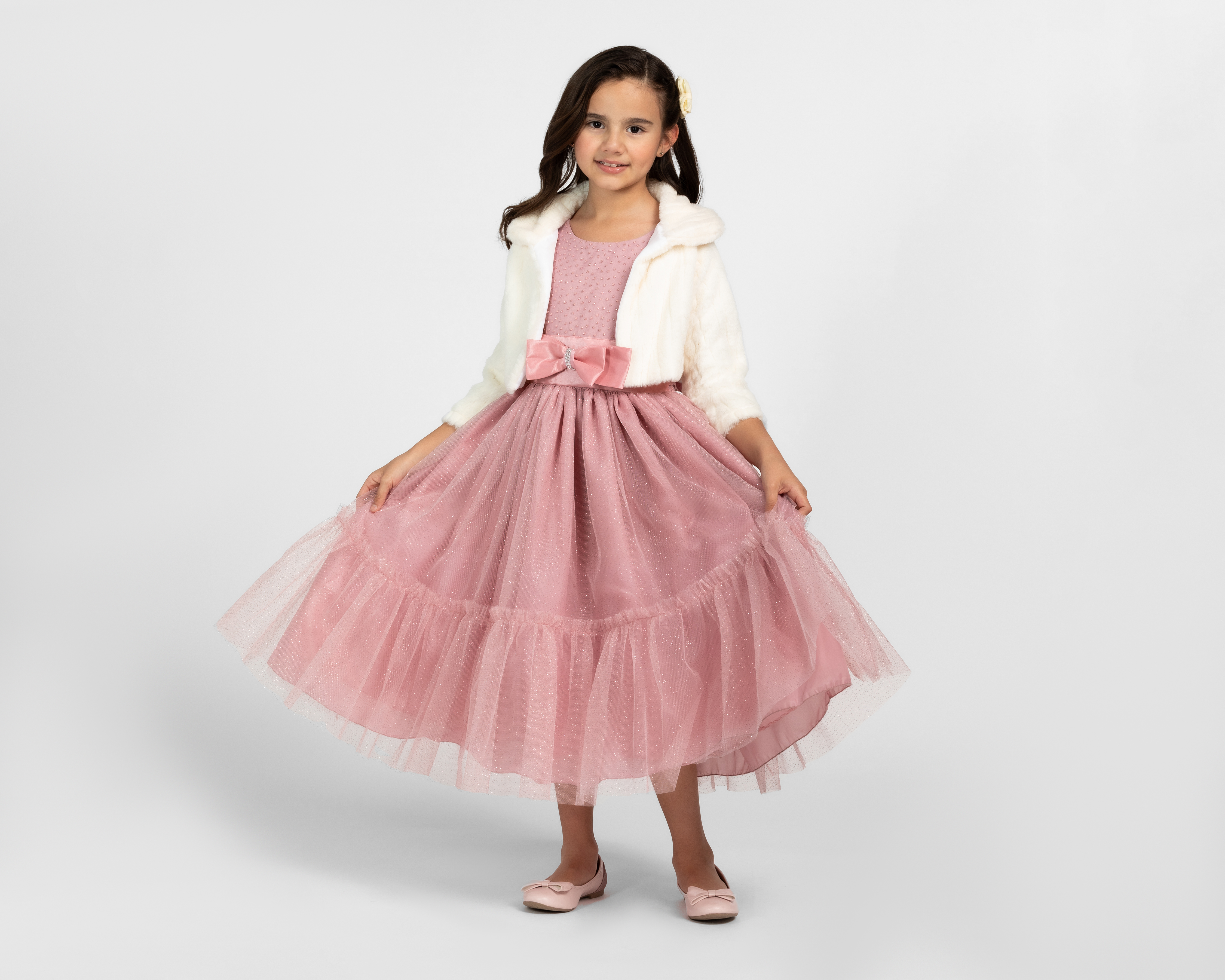 Foto 3 pulgar | Foto 2 | Vestido Rosa Girls Attitude para Niña con Torera