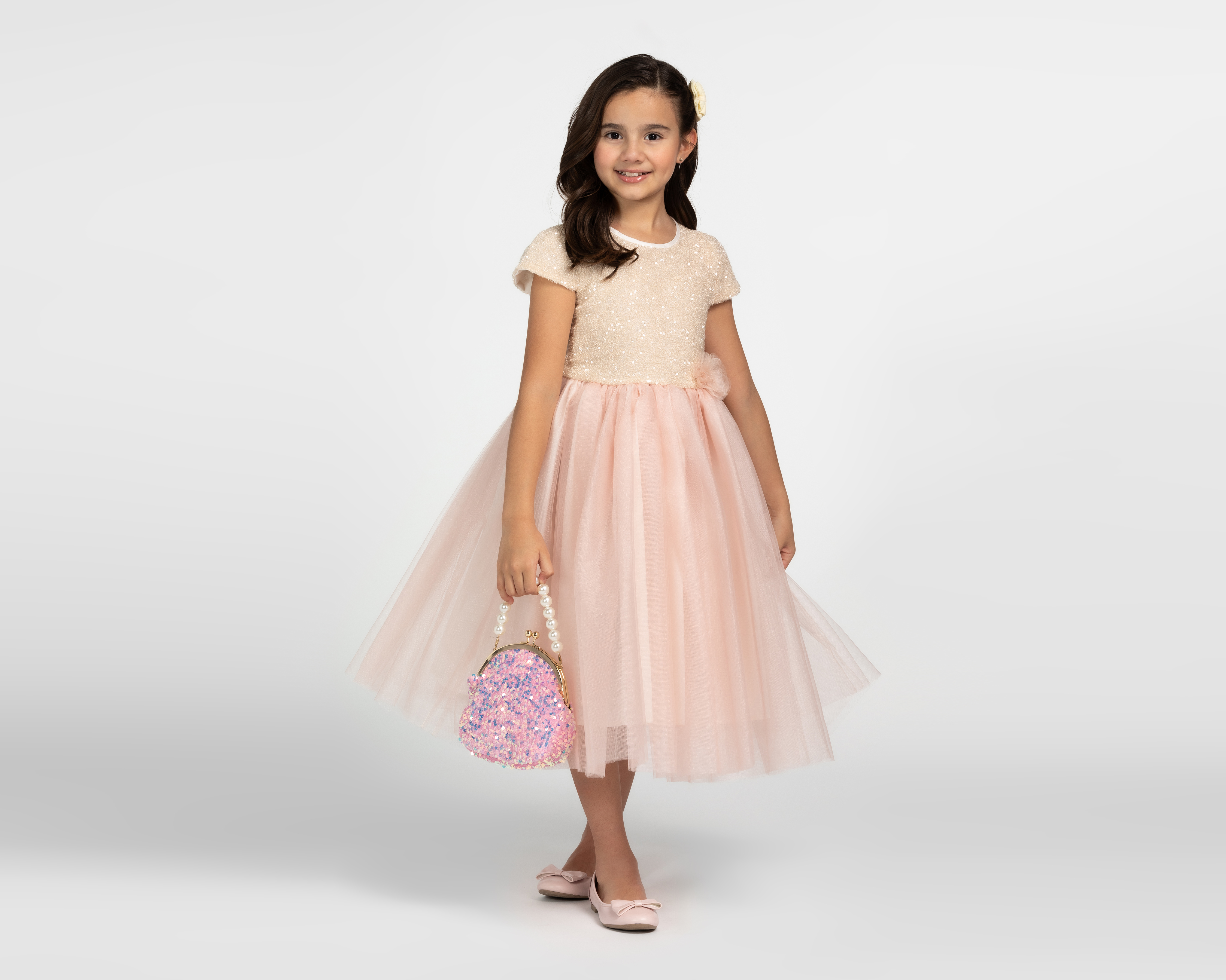 Foto 4 pulgar | Foto 3 | Vestido Rosa Girls Attitude para Niña