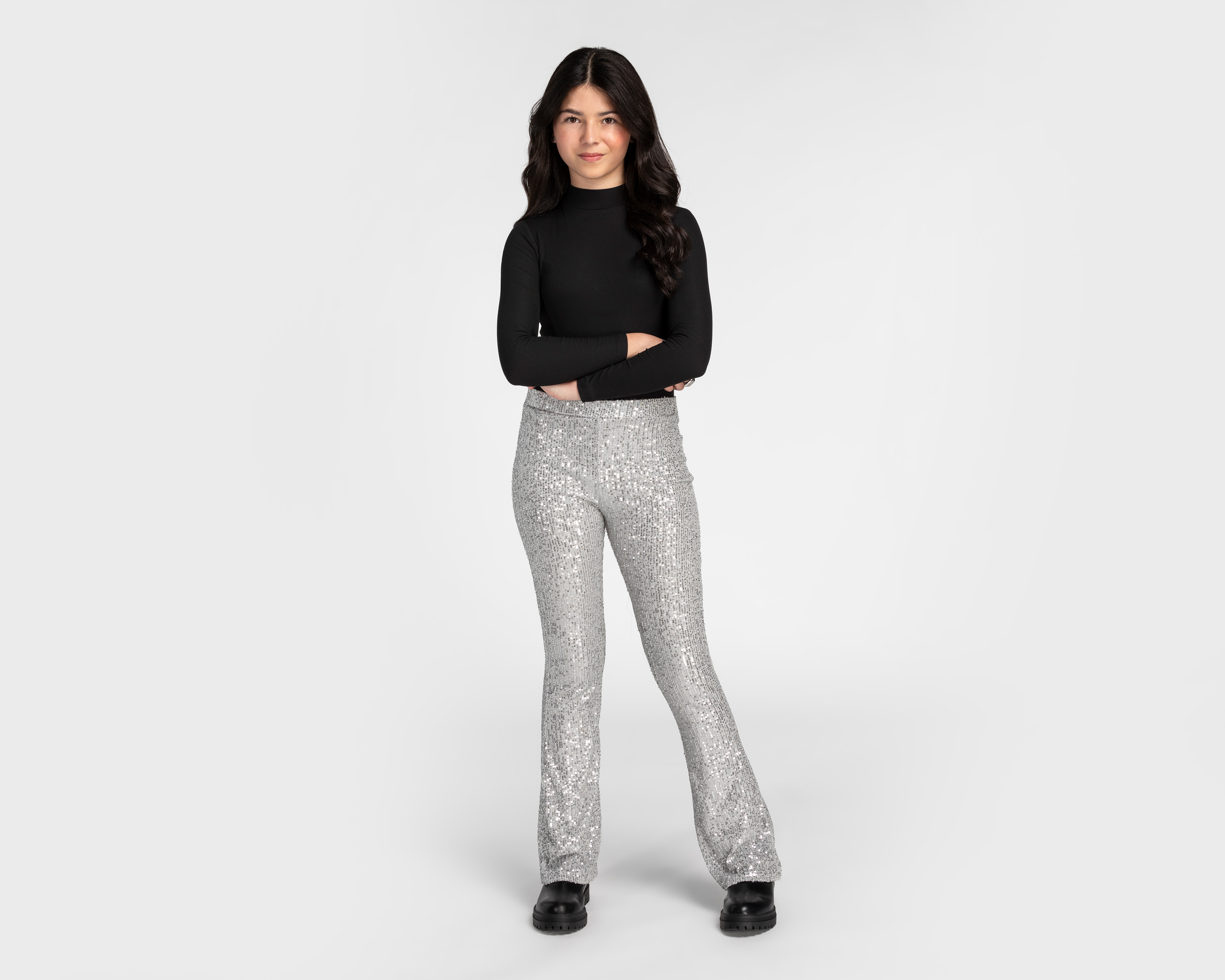Foto 4 pulgar | Foto 3 | Leggings Girls Attitude Flare para Niña