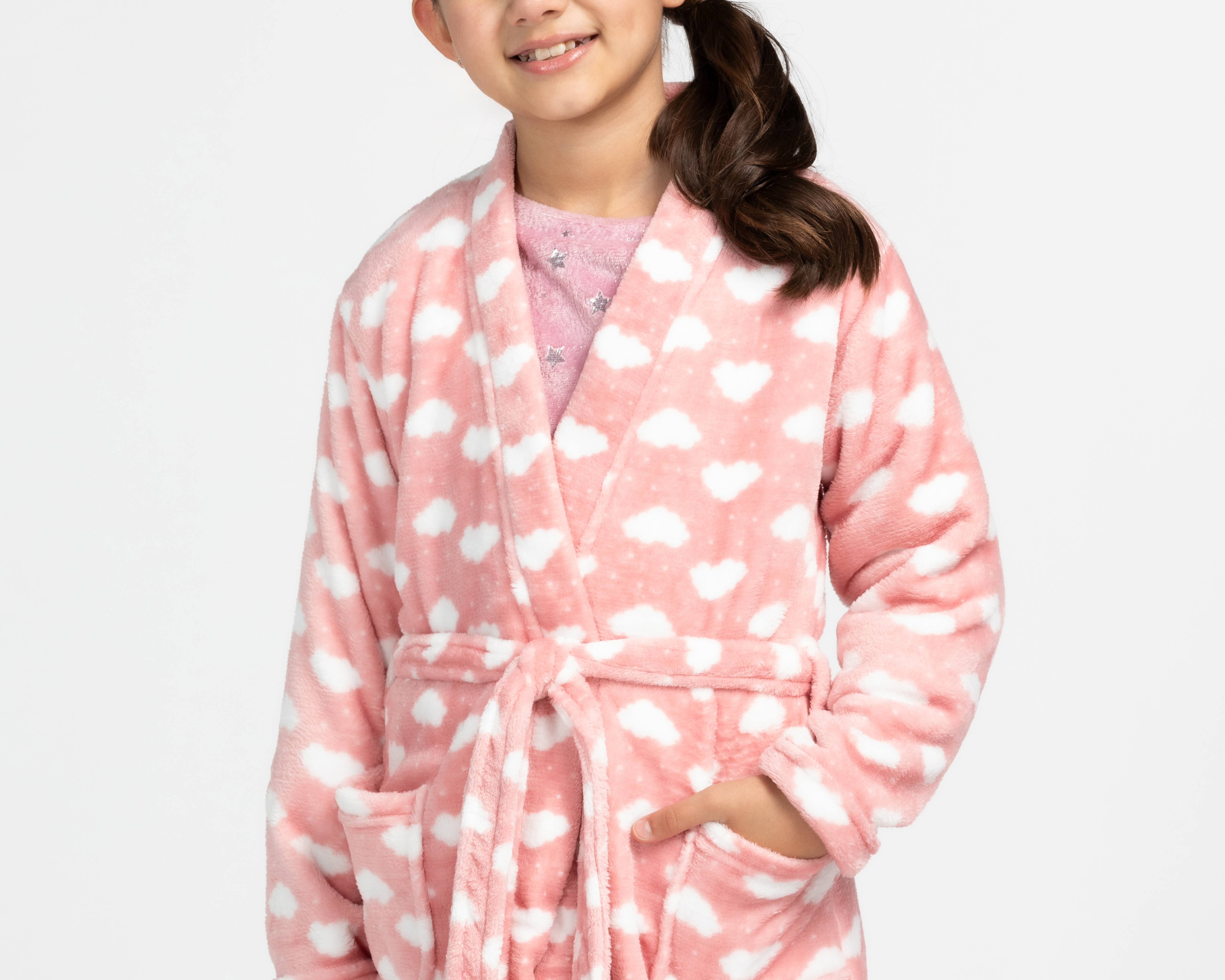 Foto 4 pulgar | Foto 3 | Bata de Dormir Girls Attitude de Nubes para Niña