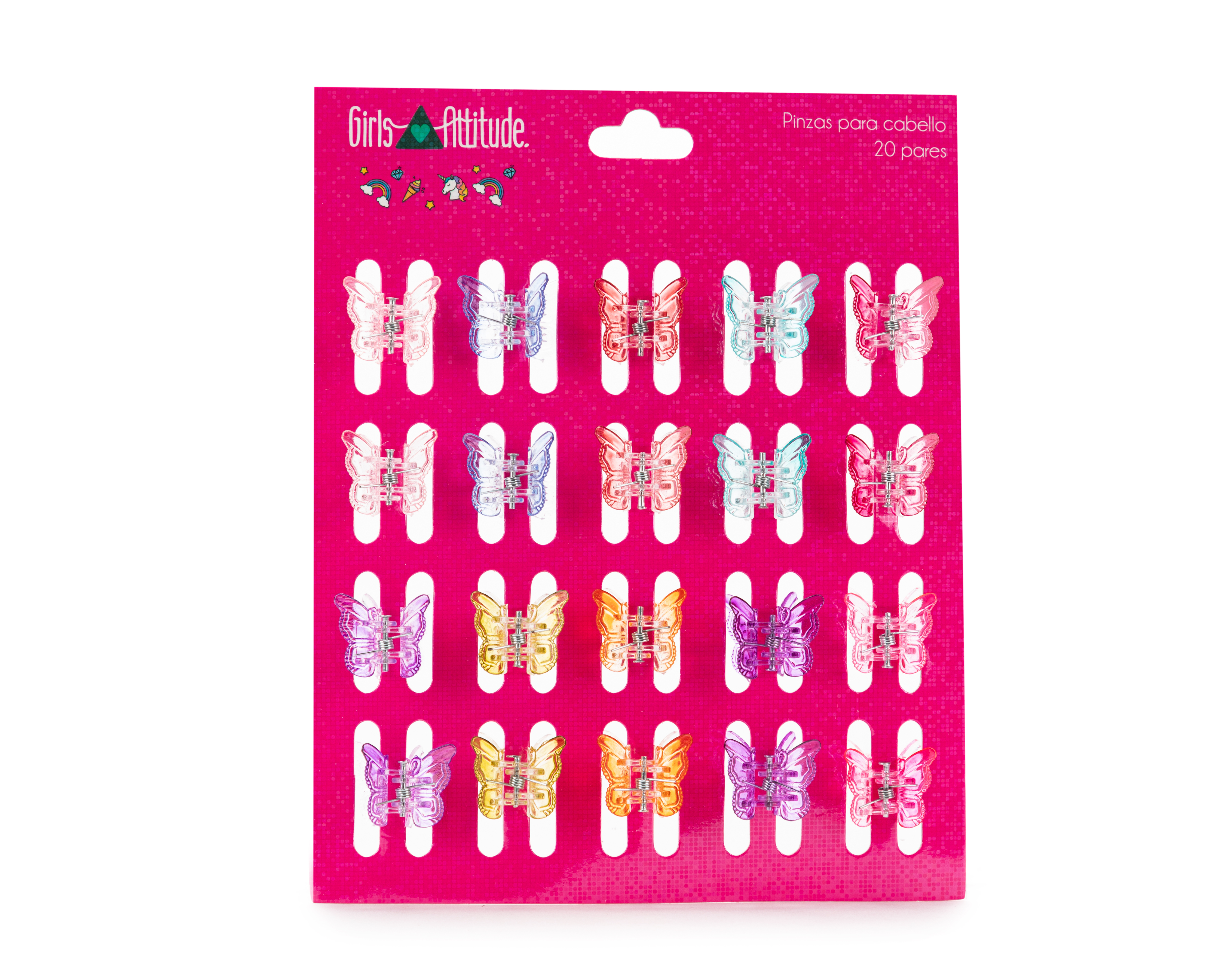 Foto 2 pulgar | Foto 1 | Pinzas para Cabello Girls Attitude 20 Piezas