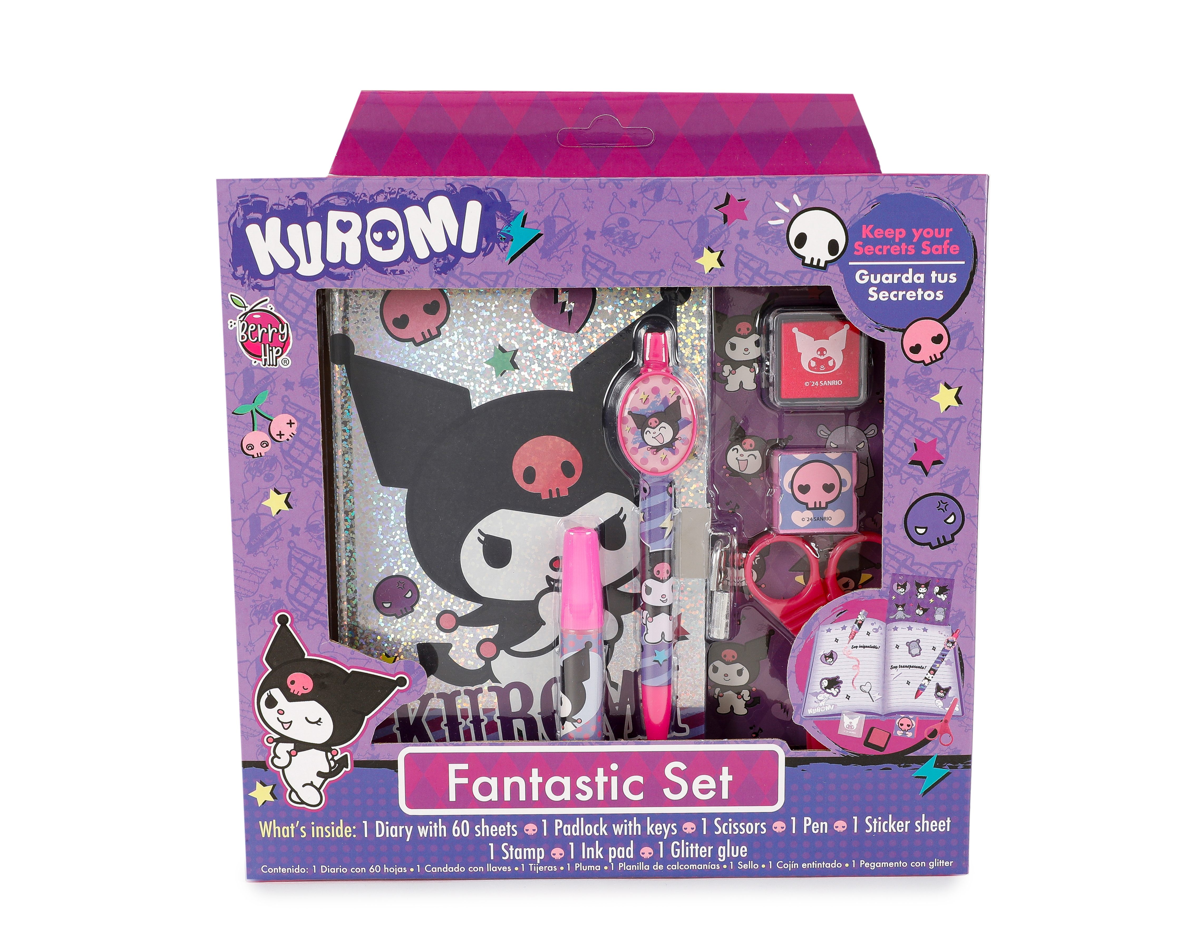 Foto 2 pulgar | Foto 1 | Diario Fantastic Set Kuromi con Accesorios