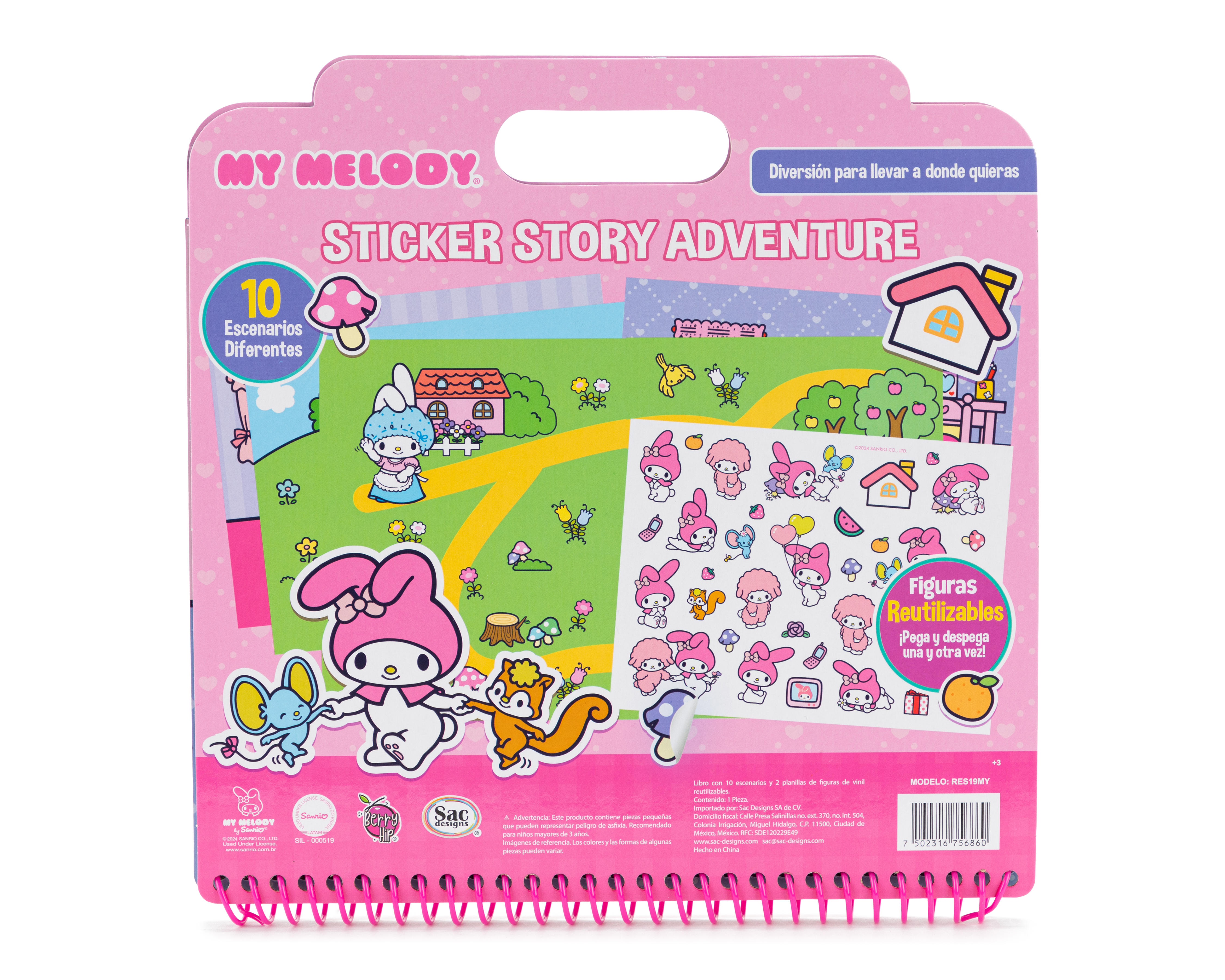 Foto 3 pulgar | Foto 2 | Libro con Stickers My Melody