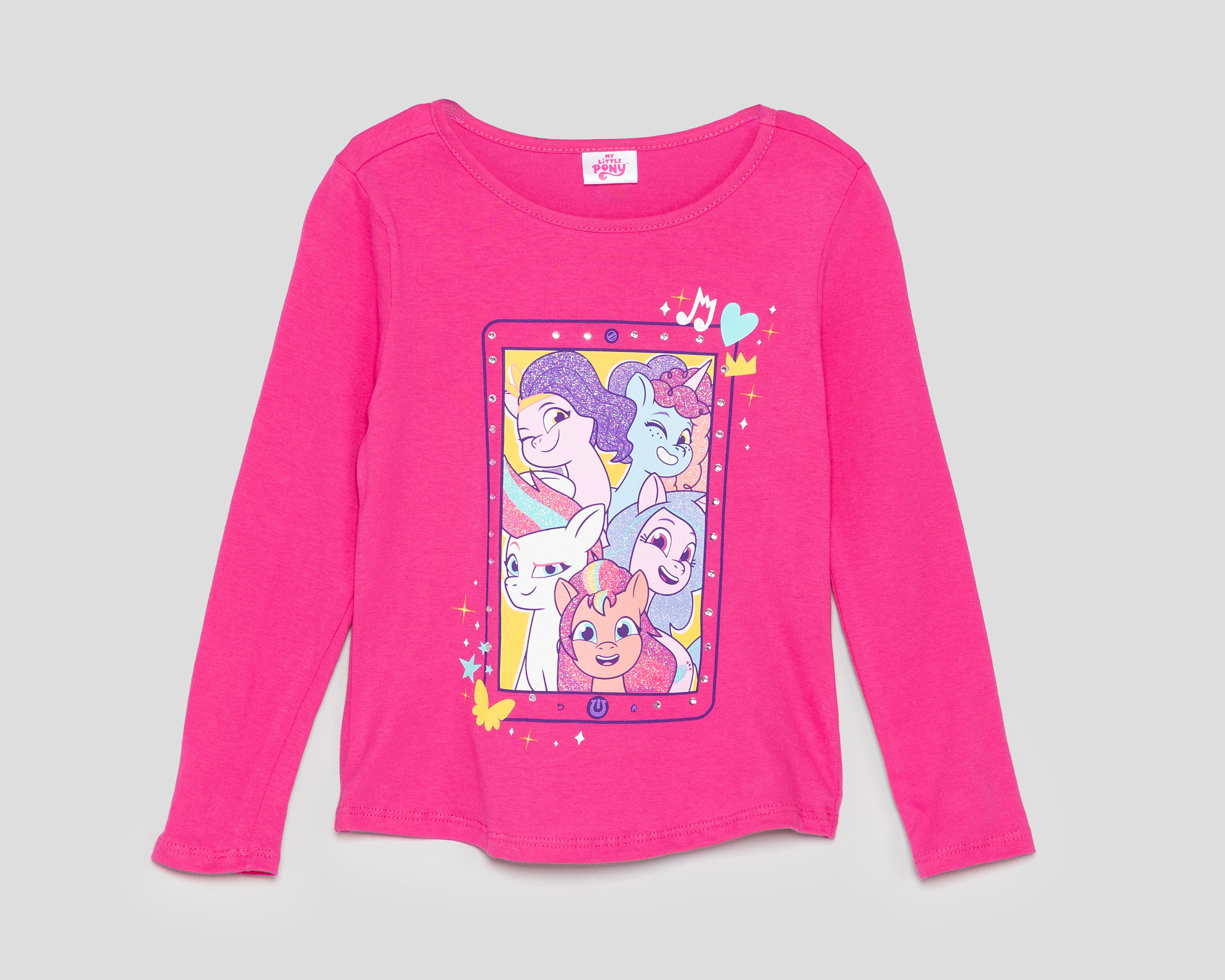 Foto 2 pulgar | Foto 1 | Playera My Little Pony Manga Larga Estampada para Niña