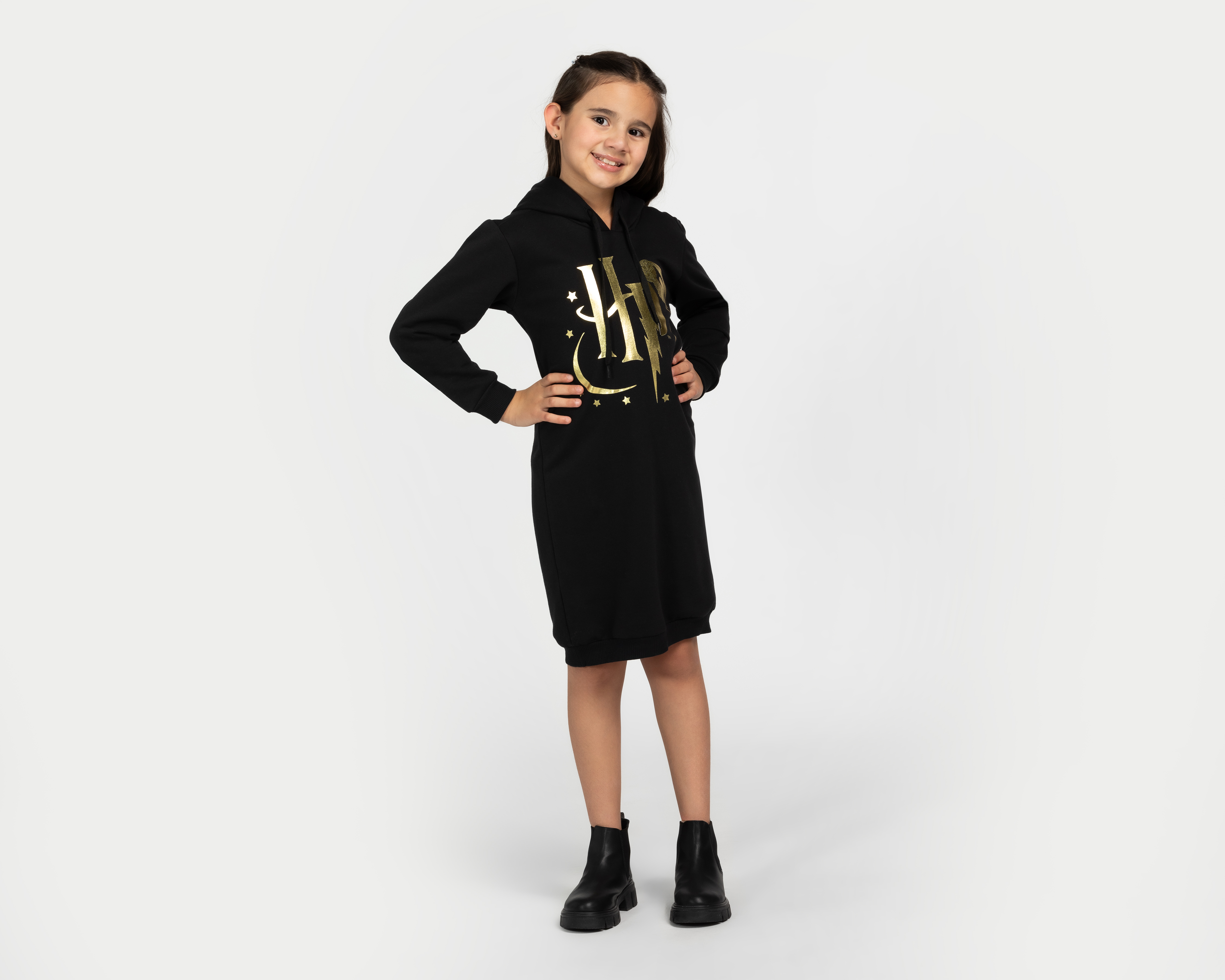 Foto 2 pulgar | Foto 1 | Vestido Sudadera Harry Potter con Gorro para Niña