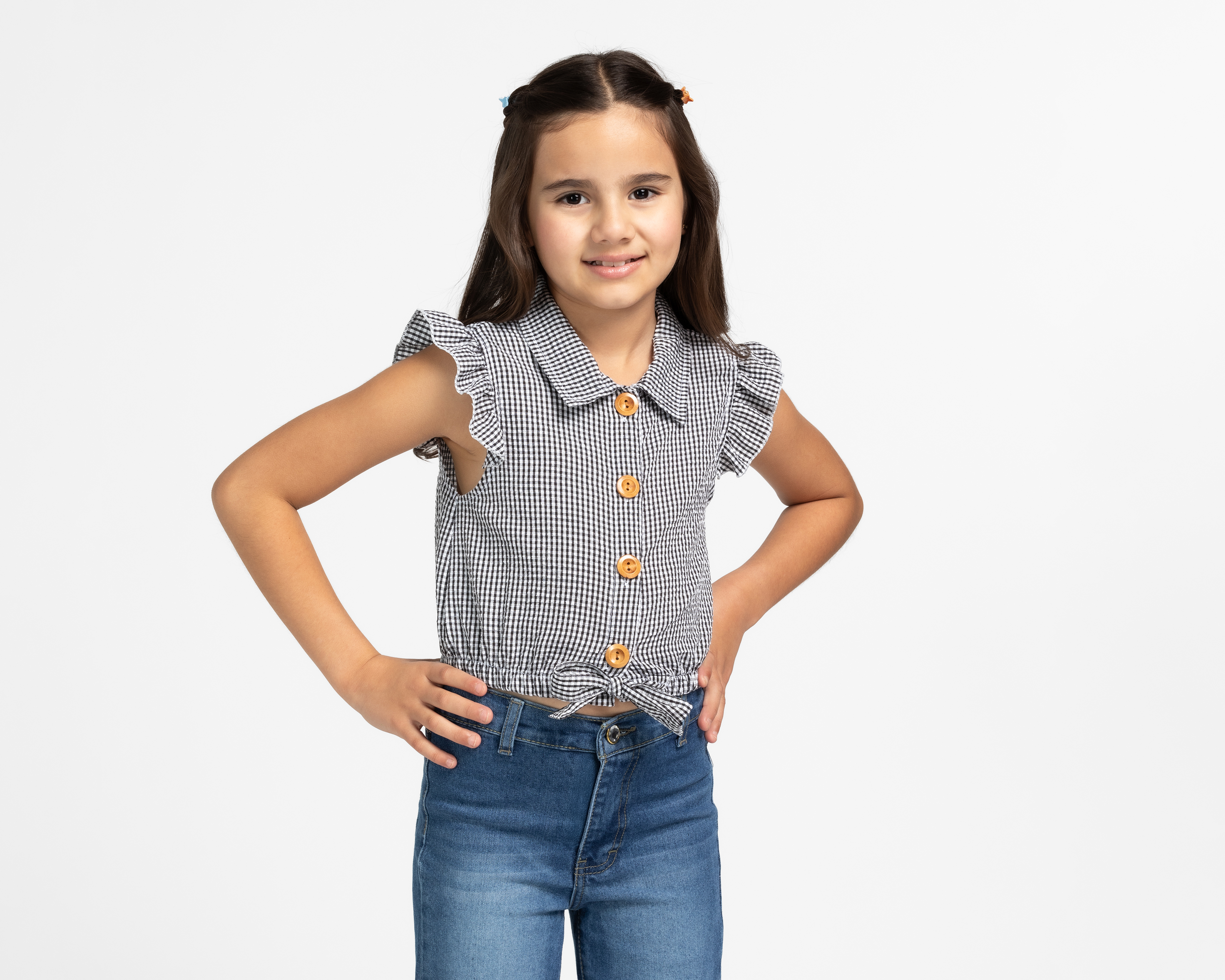 Blusa Refill sin Mangas a Cuadros para Niña