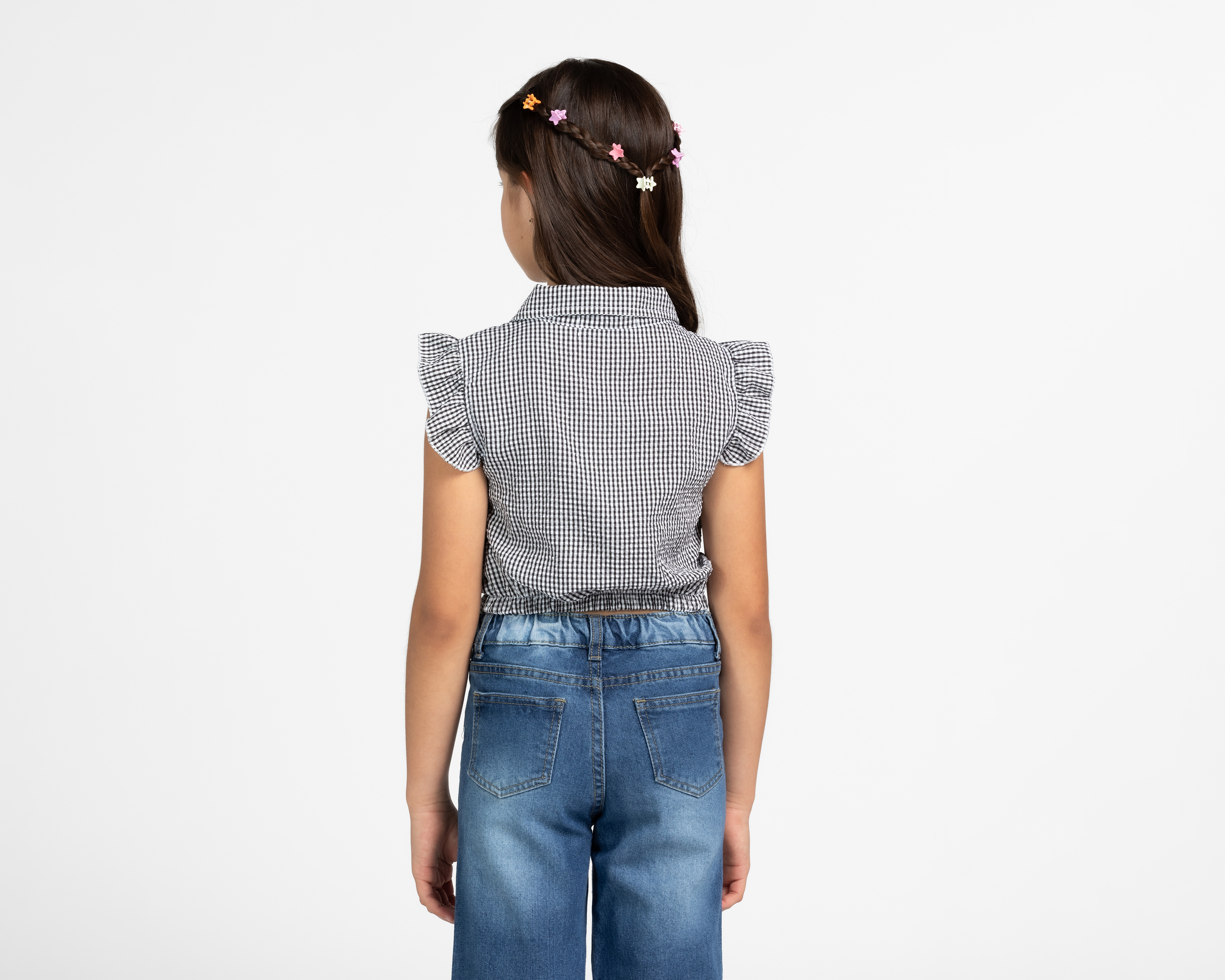 Foto 3 pulgar | Foto 2 | Blusa Refill sin Mangas a Cuadros para Niña