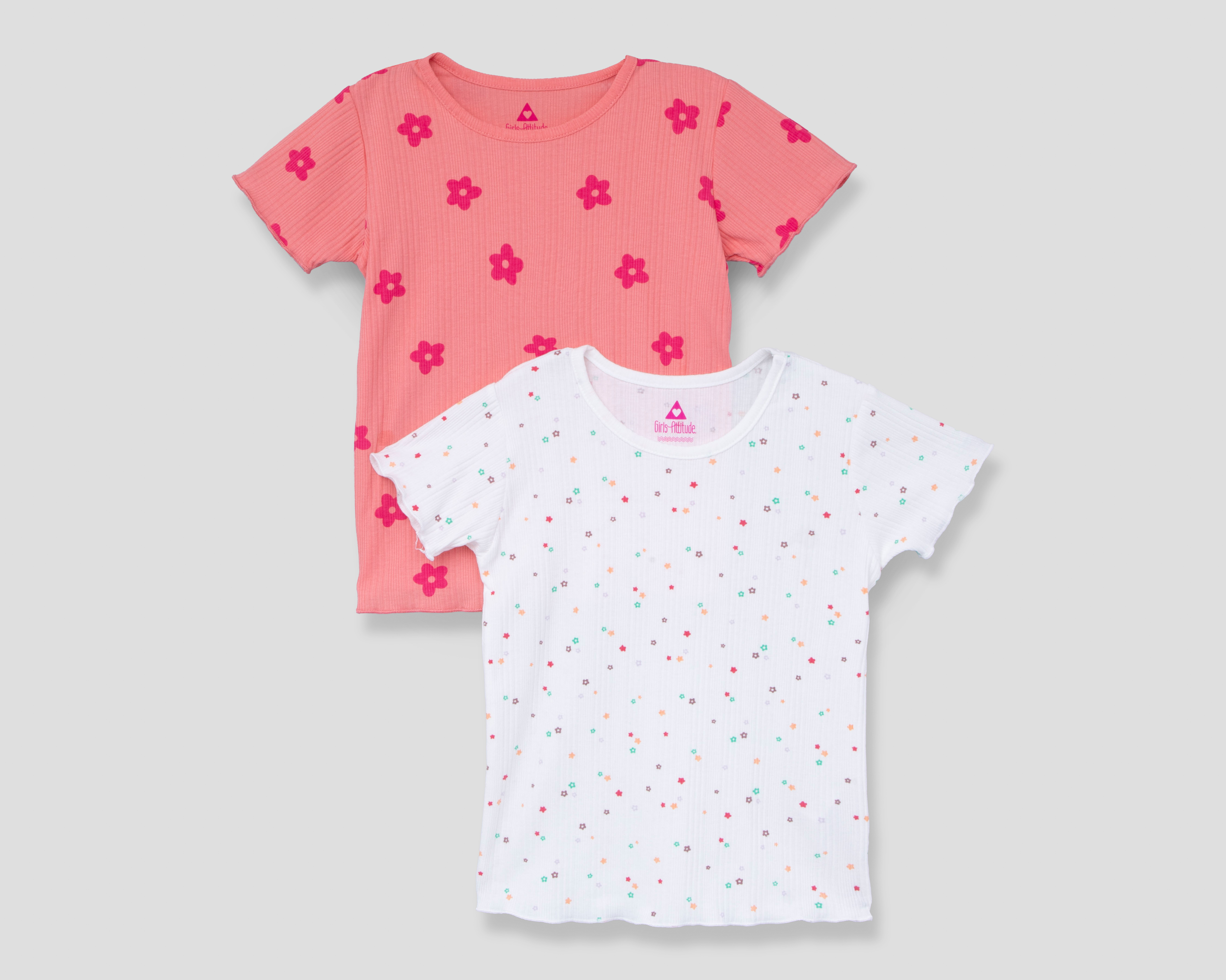 Foto 2 pulgar | Foto 1 | Playera Girls Attitude para Niña 2 Piezas