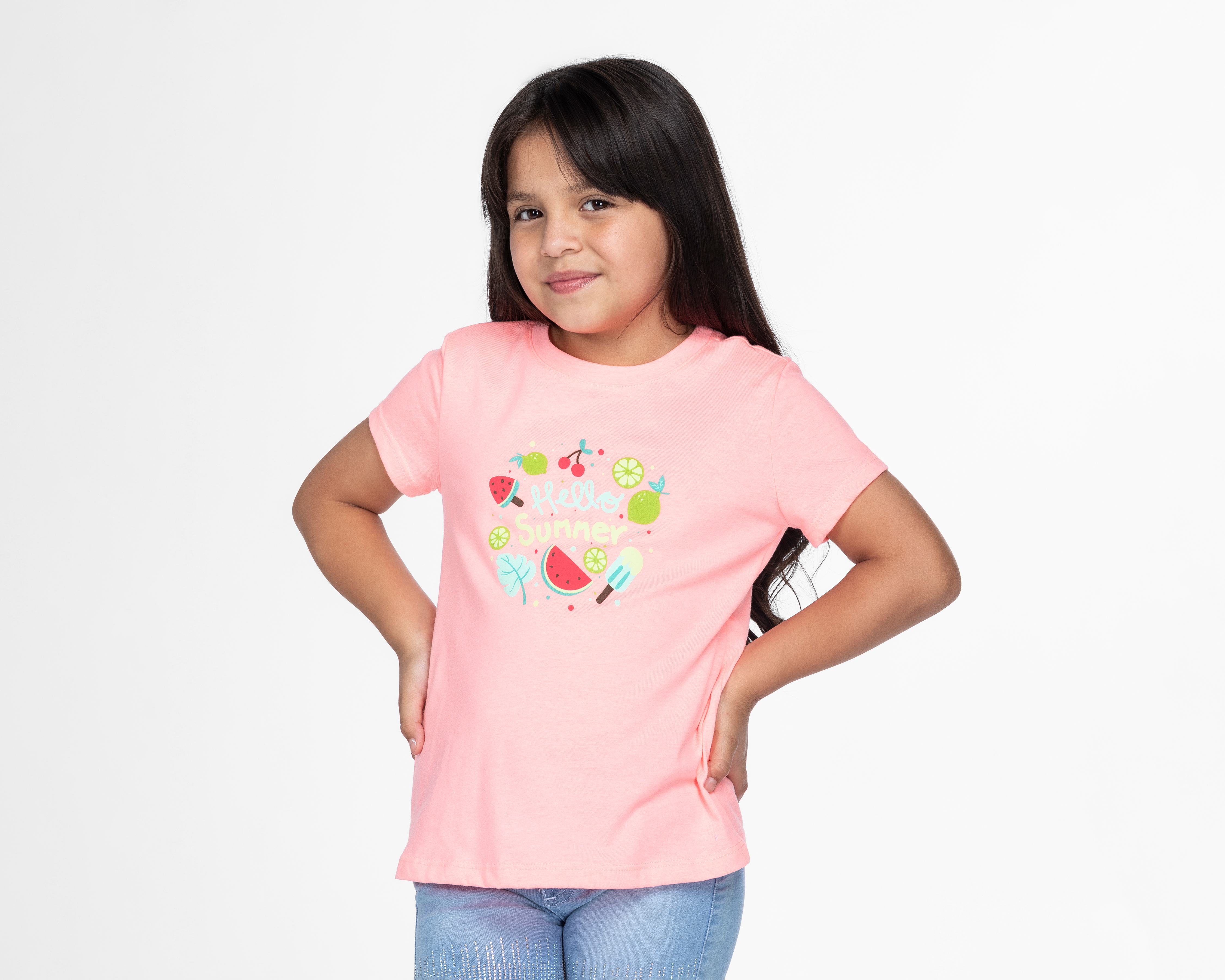 Foto 2 pulgar | Foto 1 | Playera Girls Attitude Manga Corta Estampada para Niña