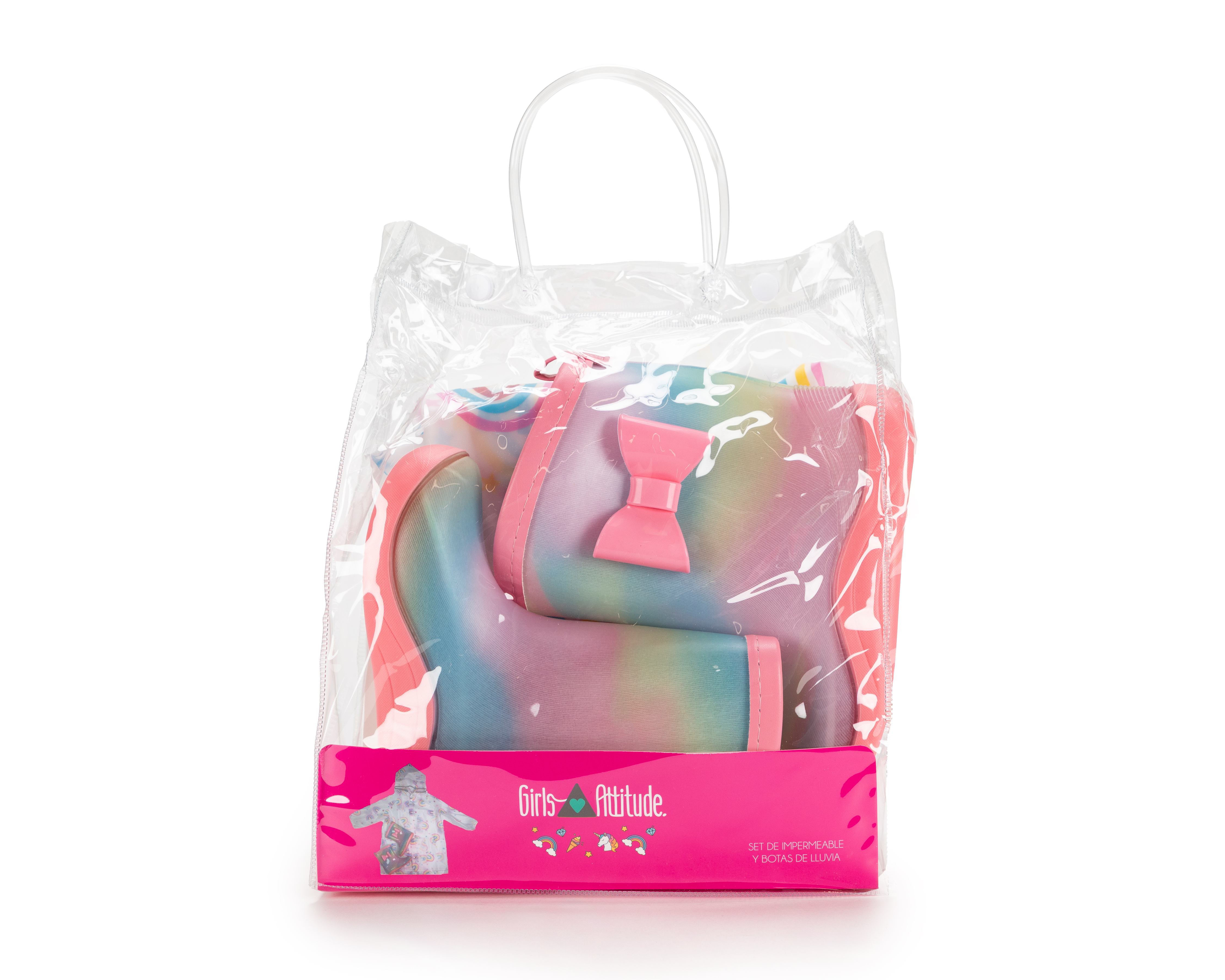 Foto 1 | Foto 1 | Impermeable y Botas de Lluvia Girls Attitude para Niña