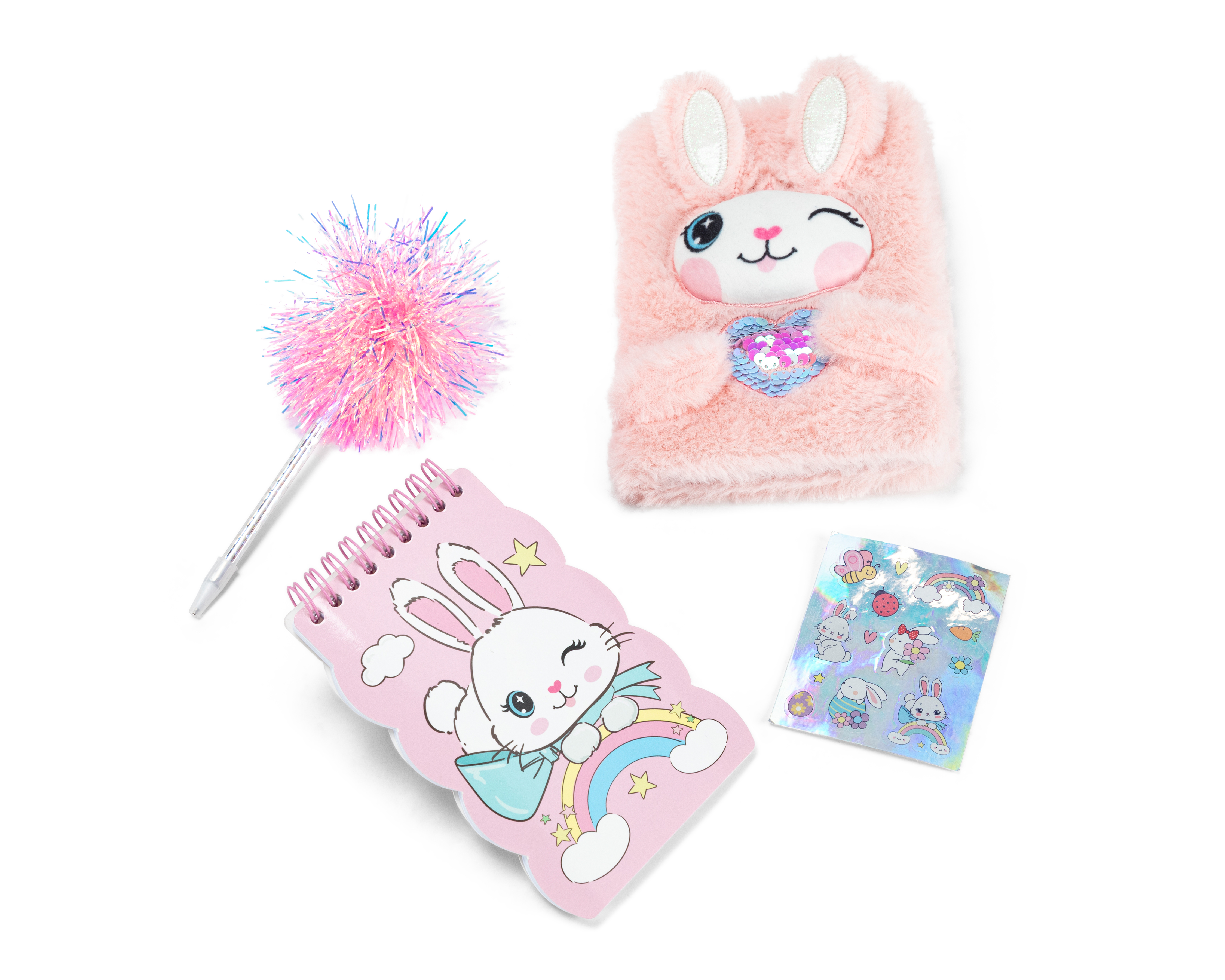 Foto 3 pulgar | Foto 2 | Set de Diario de Peluche, Calcomanías y Pluma Girls Attitude