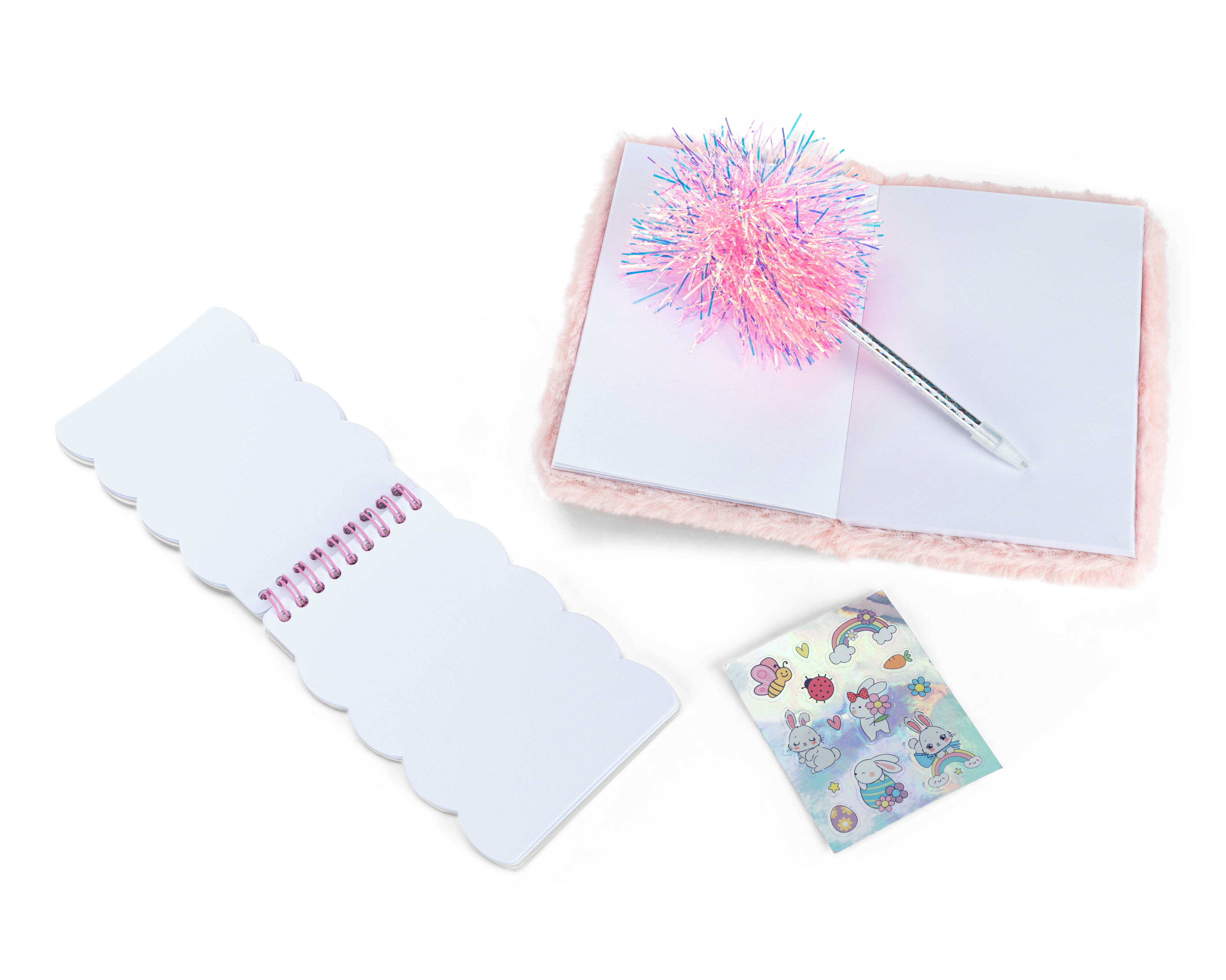 Foto 3 | Foto 3 | Set de Diario de Peluche, Calcomanías y Pluma Girls Attitude