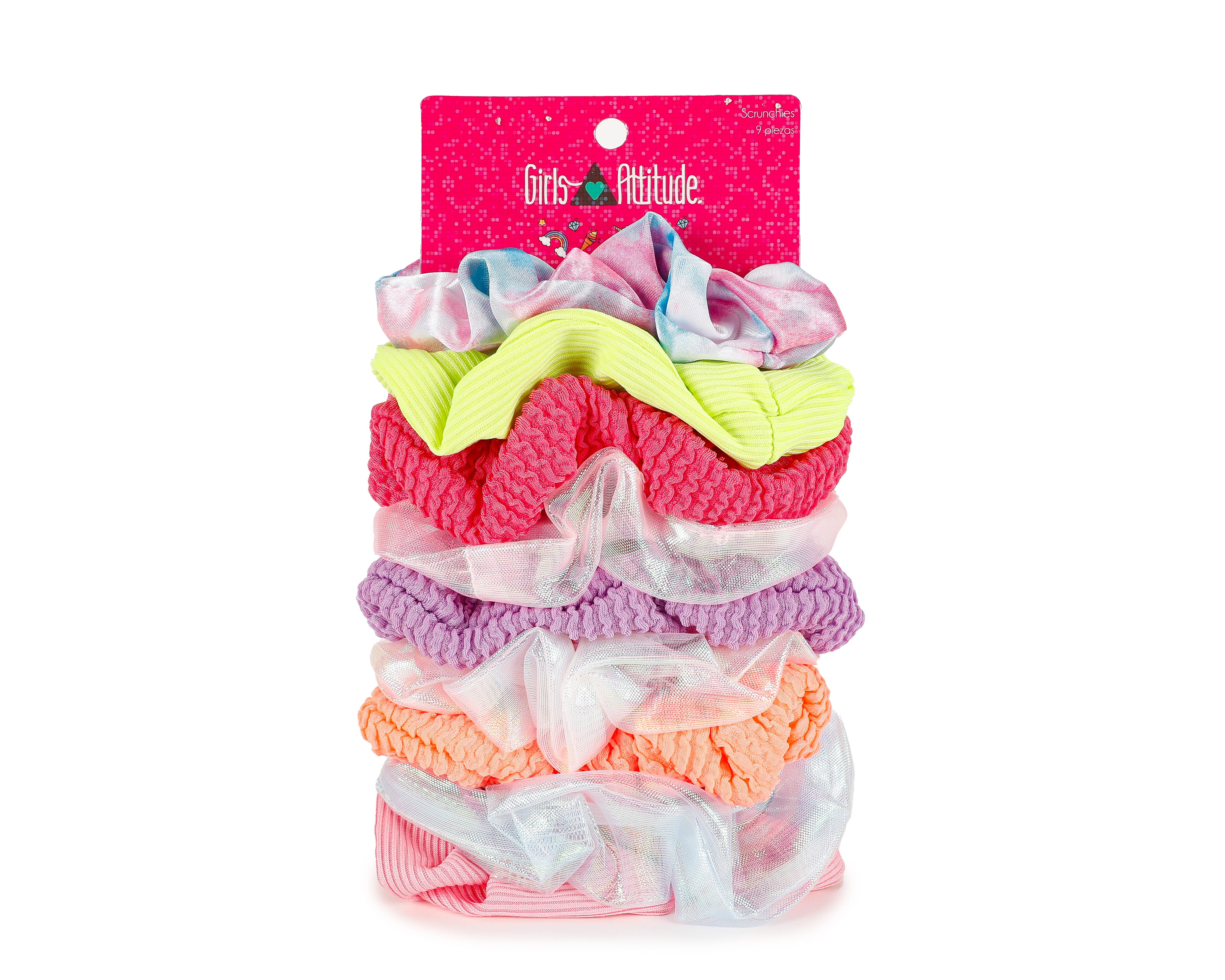 Foto 2 pulgar | Foto 1 | Ligas para Cabello Girls Attitude 9 Piezas