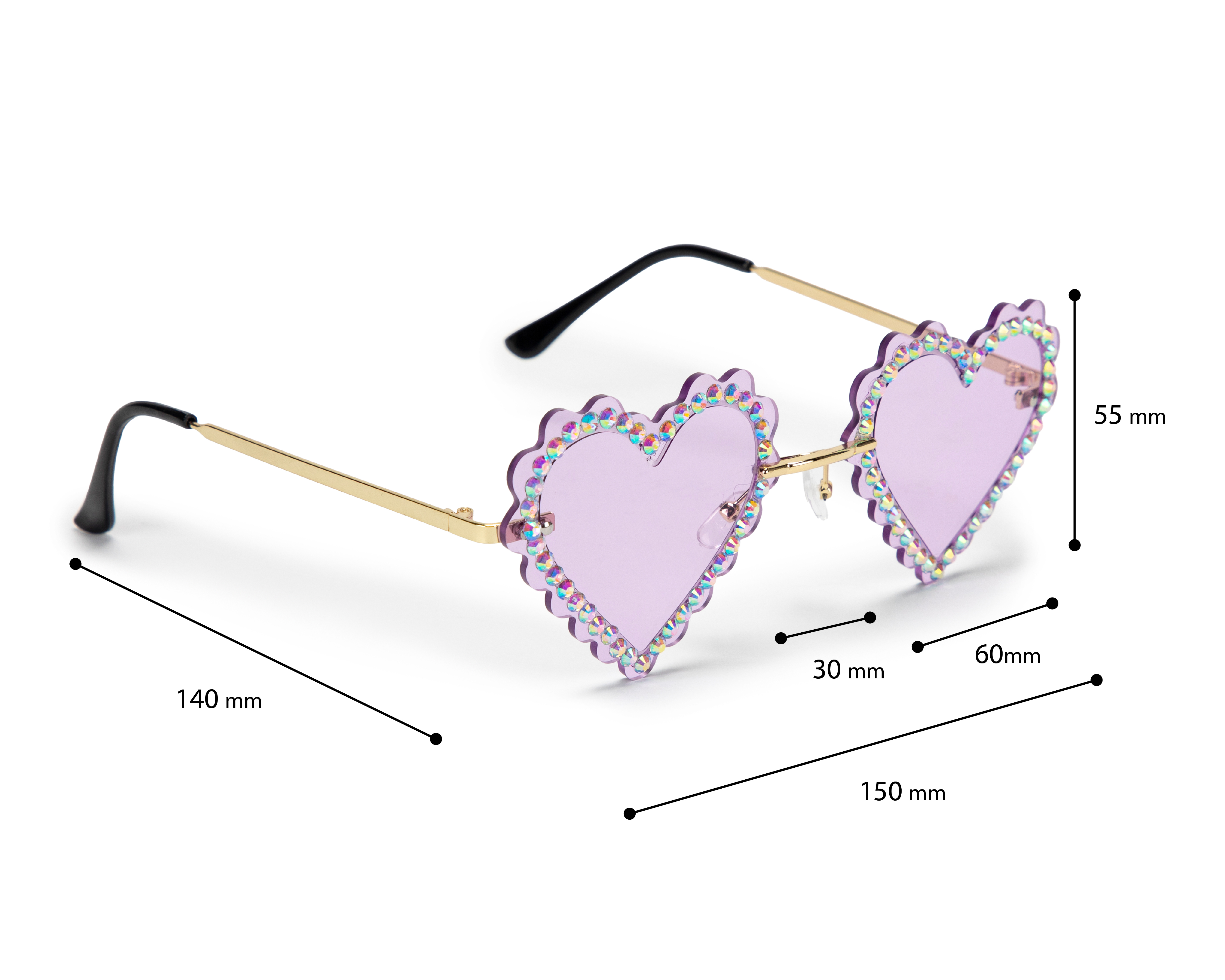 Foto 6 pulgar | Foto 6 | Lentes de Sol para Niña Girls Attitude de Corazón Dorado