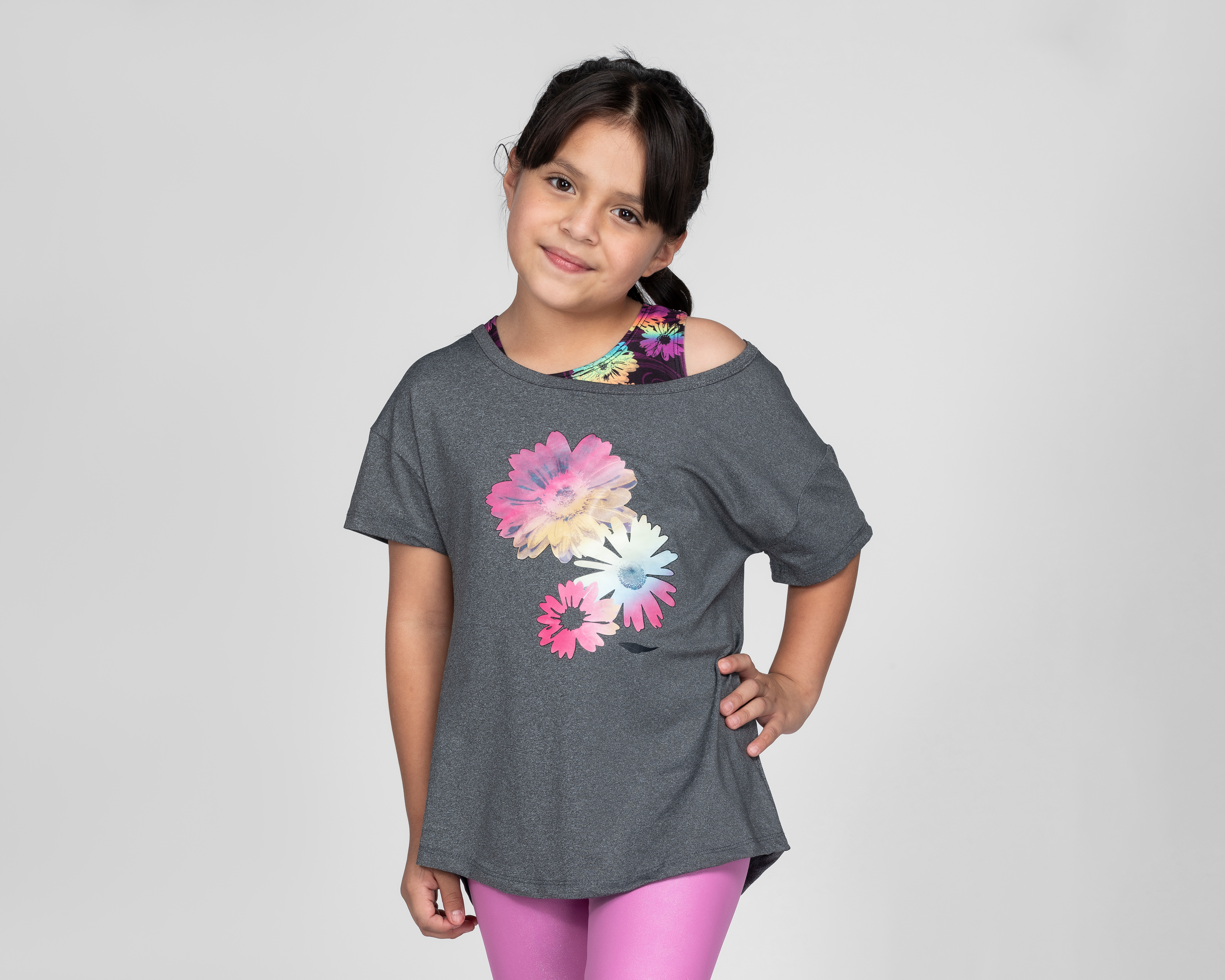 Conjunto de Playera y Top Sportline para Niña