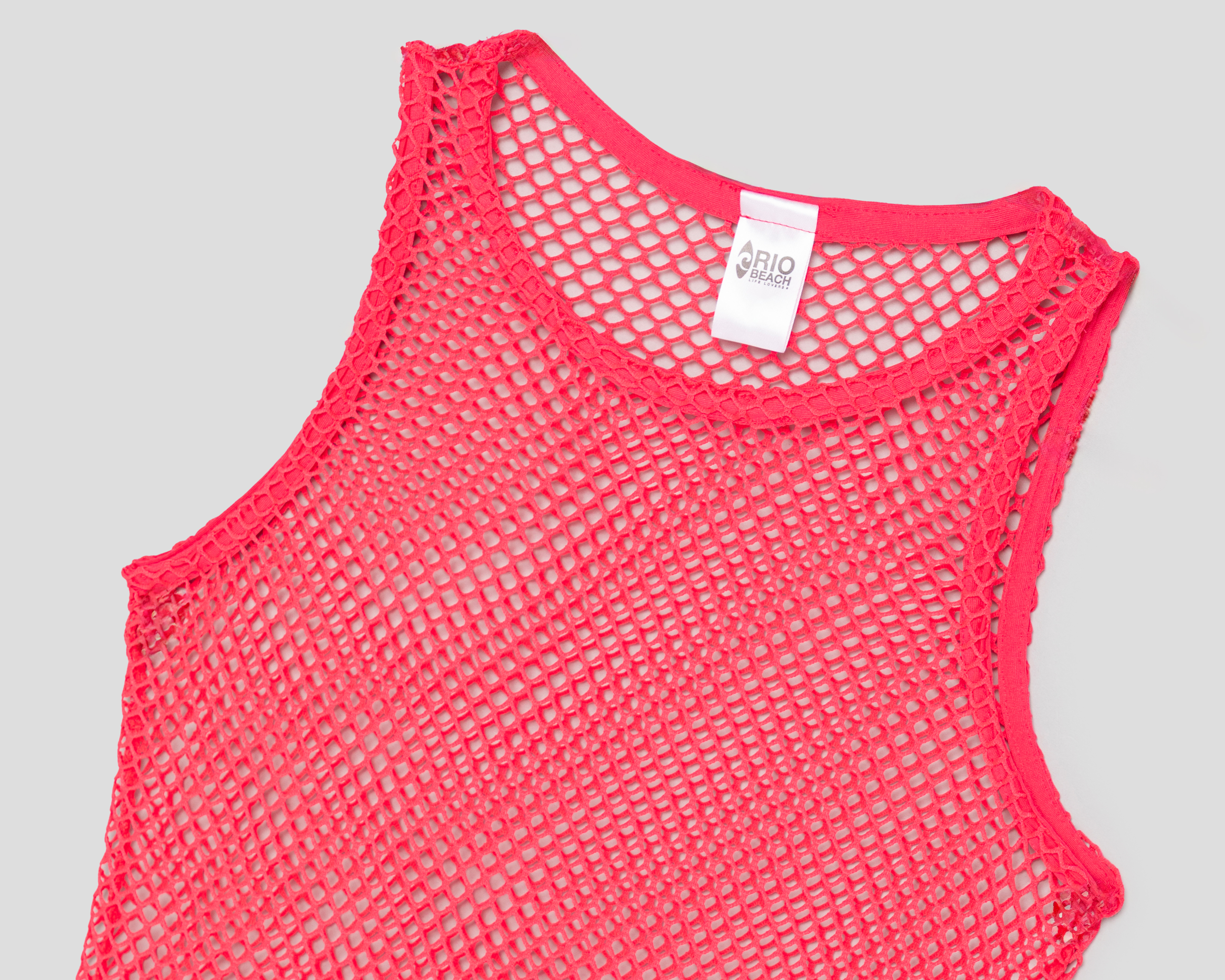 Foto 4 pulgar | Foto 3 | Vestido de Playa Rio Beach Rojo con Red para Mujer
