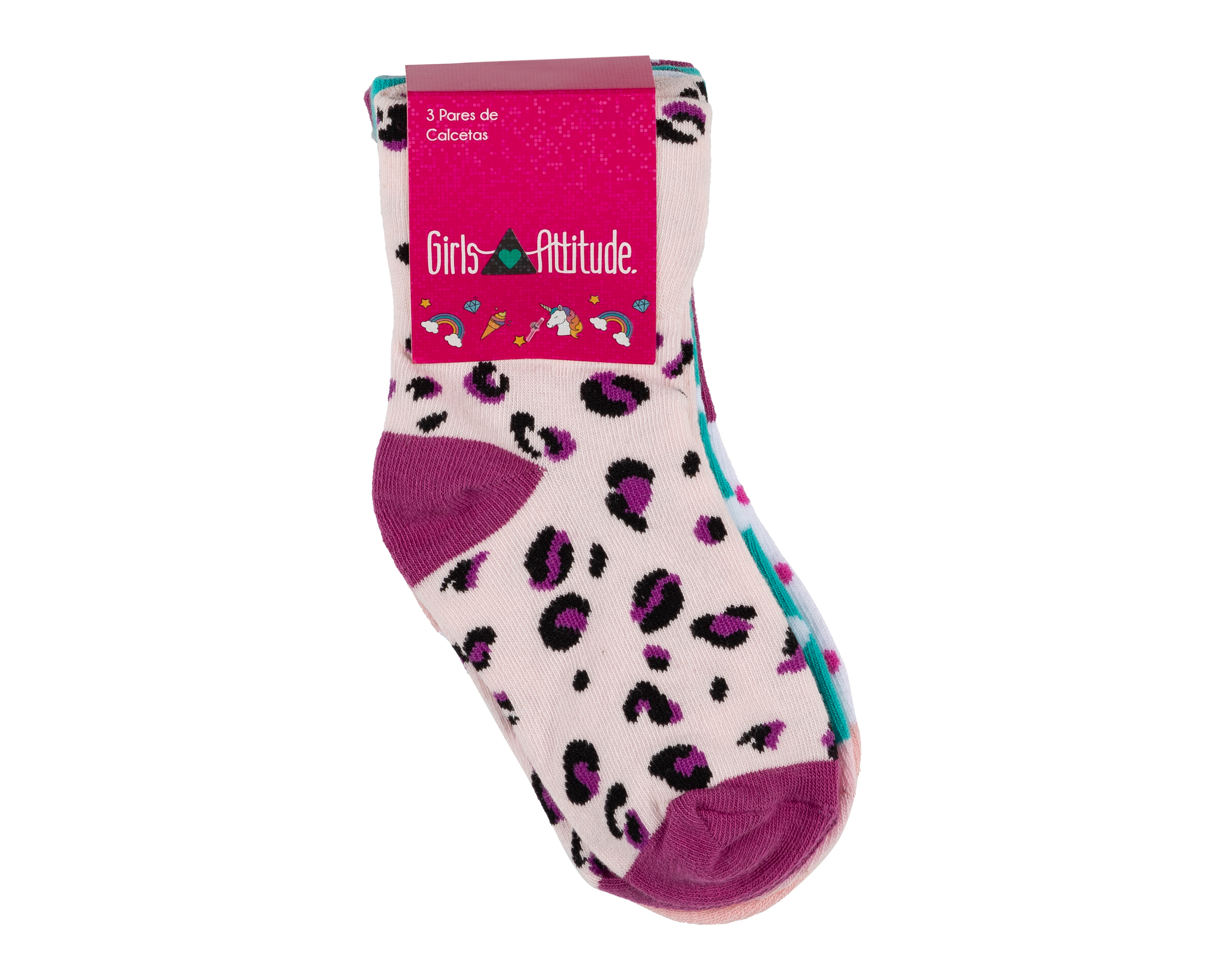 Foto 3 | Foto 3 | Calcetas Girls Attitude para Niña 3 Pares