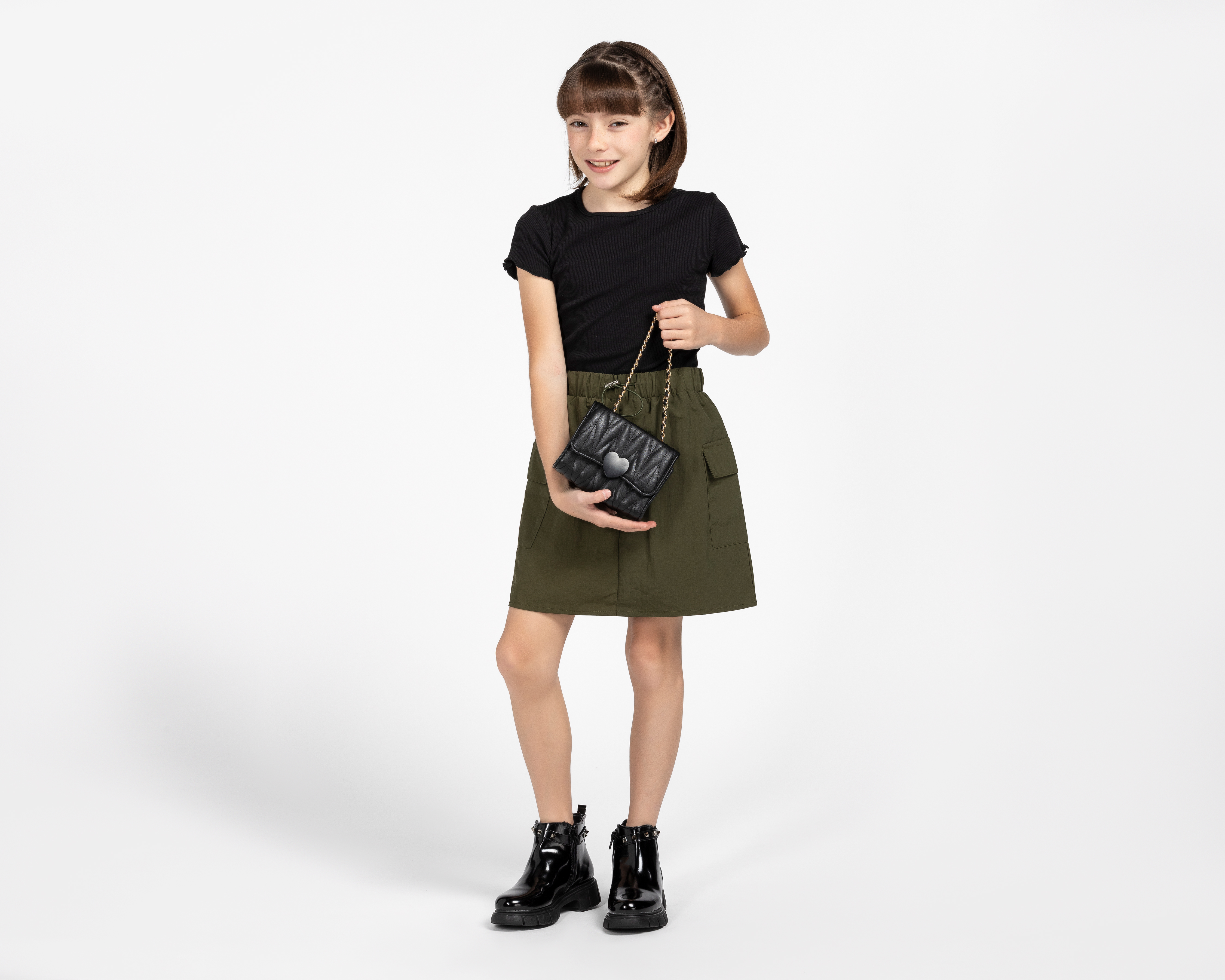 Foto 3 pulgar | Foto 2 | Falda Verde Refill para Niña