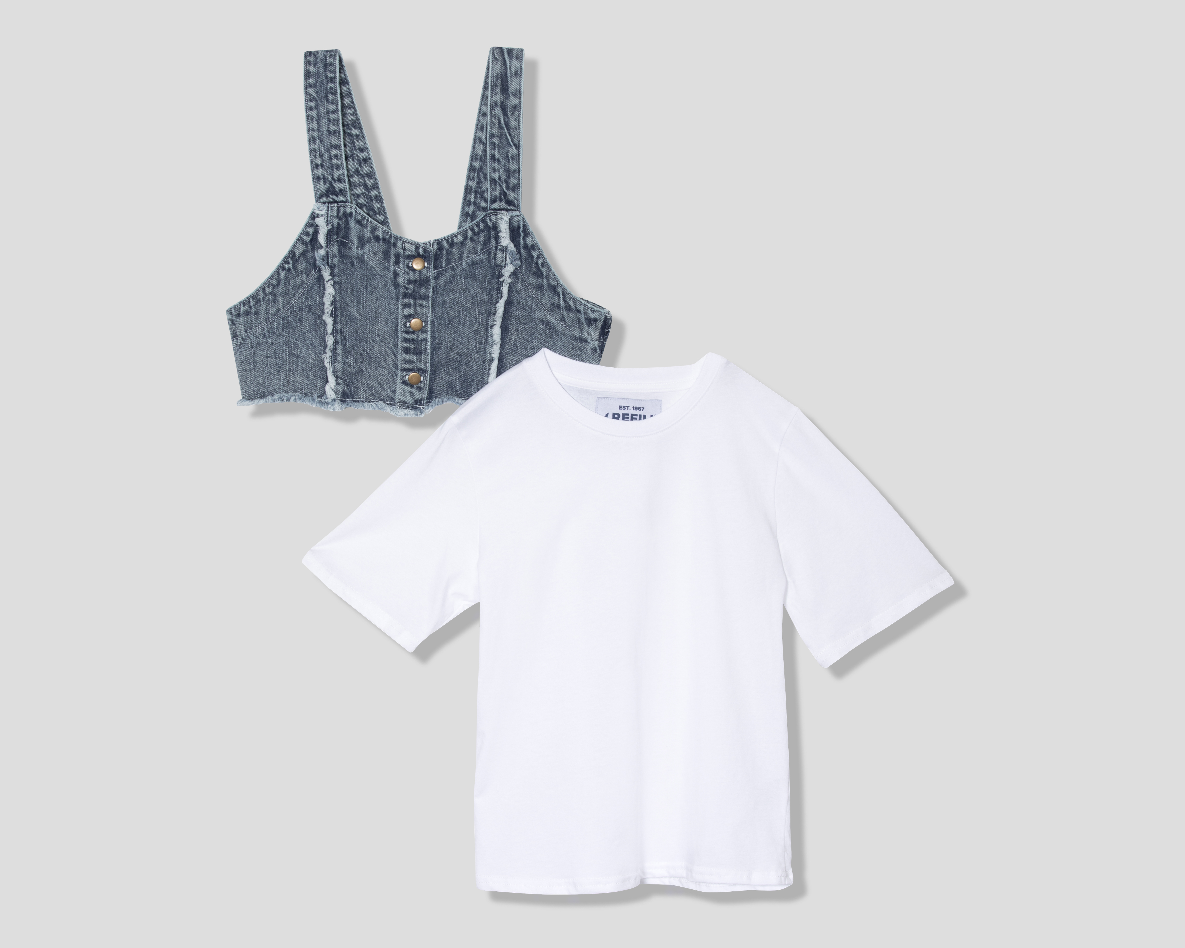 Foto 1 | Foto 1 | Playera y Crop Top Refill Juvenil