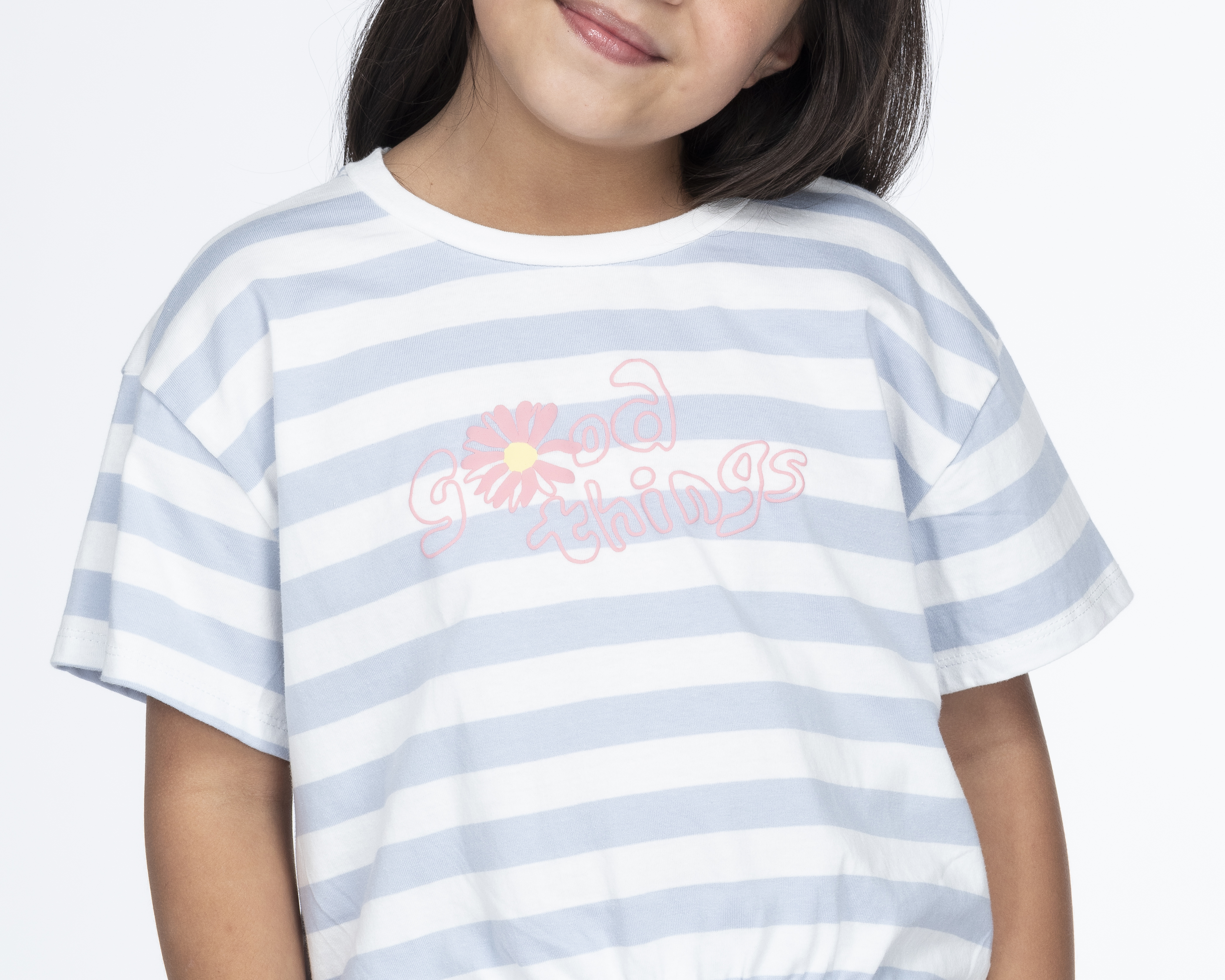 Foto 5 pulgar | Foto 4 | Playera Refill Manga Corta a Rayas para Niña