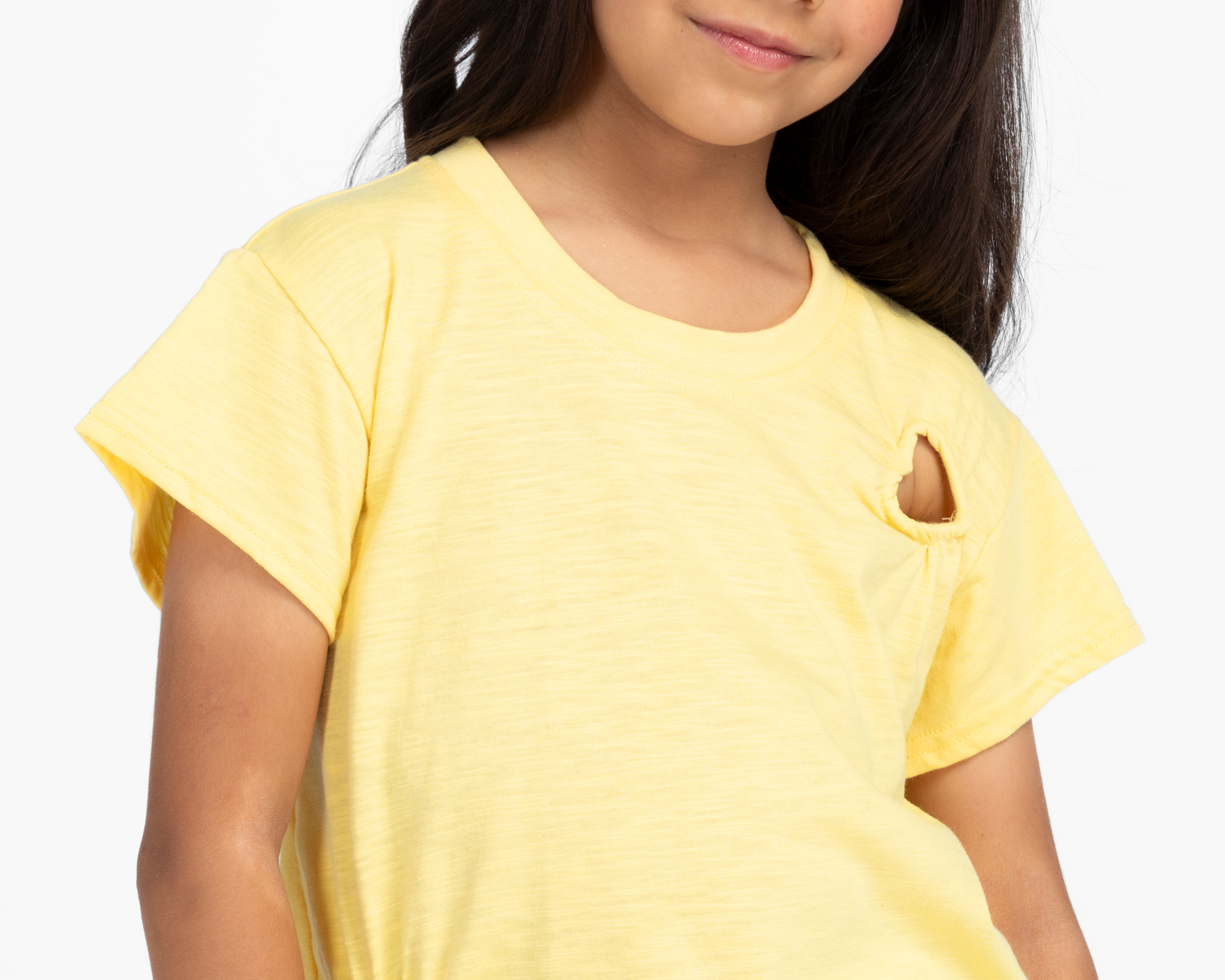 Foto 5 pulgar | Foto 4 | Playera de Cuello Redondo Amarilla Girls Attitude para Niña