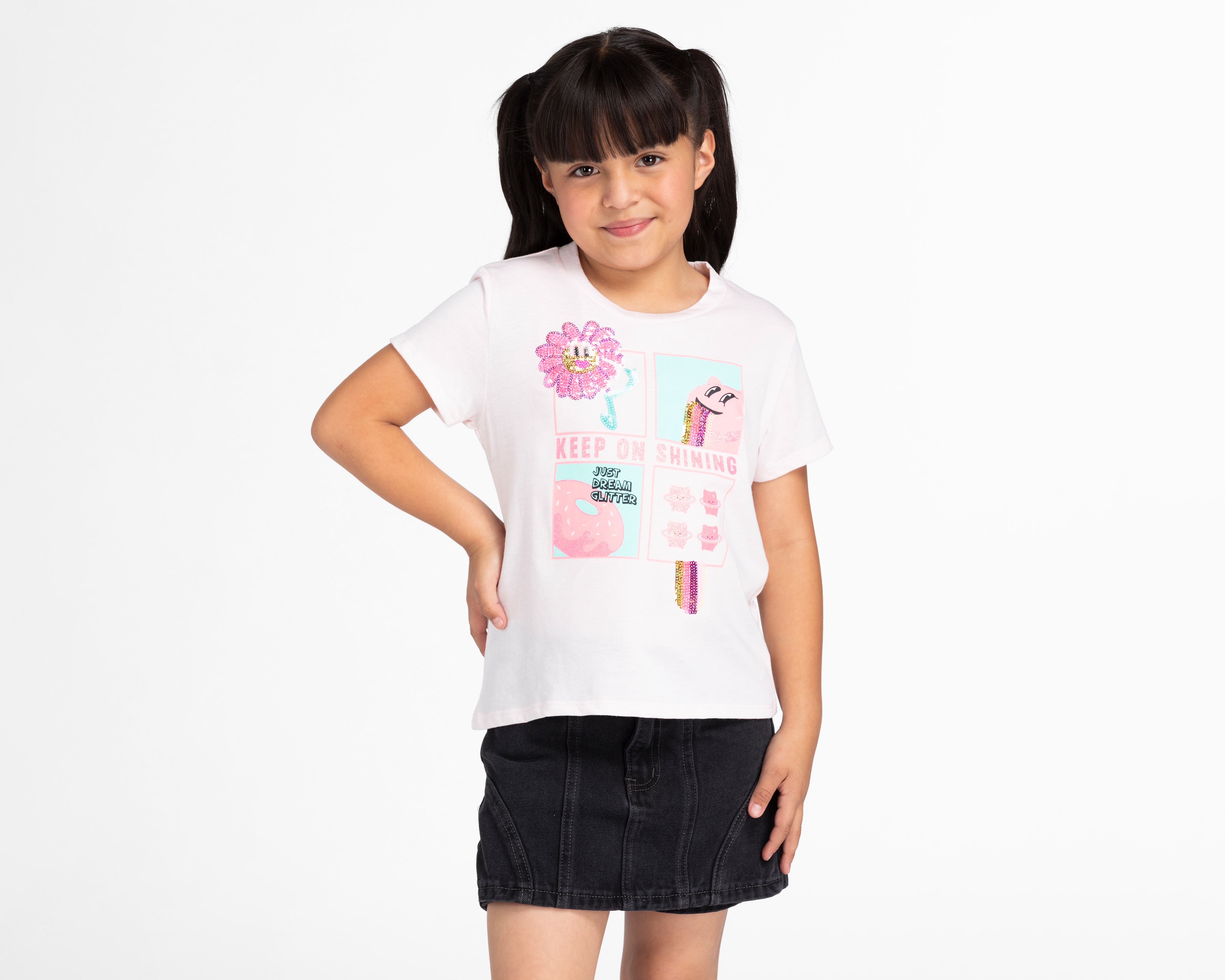 Foto 3 pulgar | Foto 2 | Playera Girls Attitude para Niña 2 Piezas