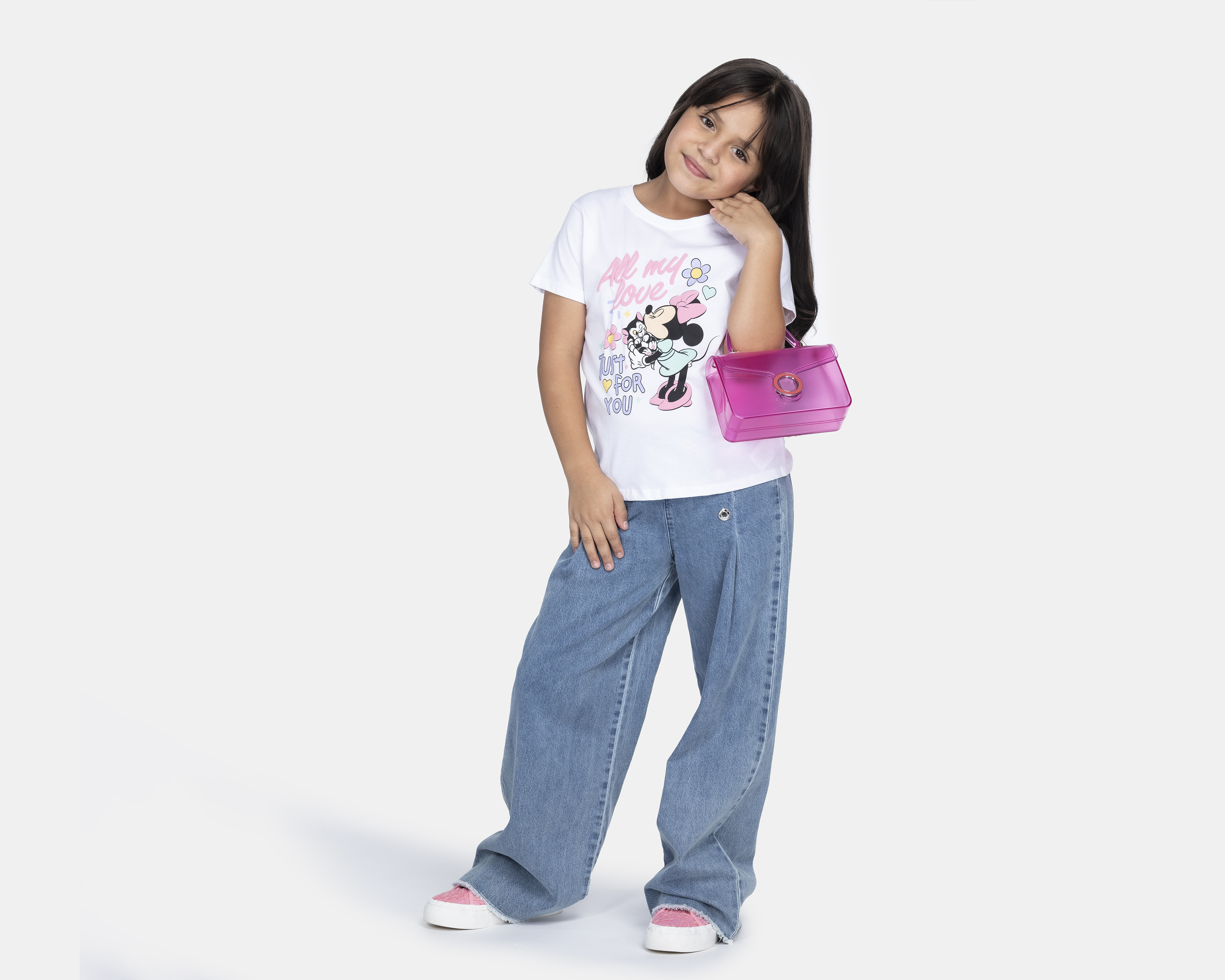 Foto 3 pulgar | Foto 2 | Playera Disney Minnie Mouse Manga Corta para Niña