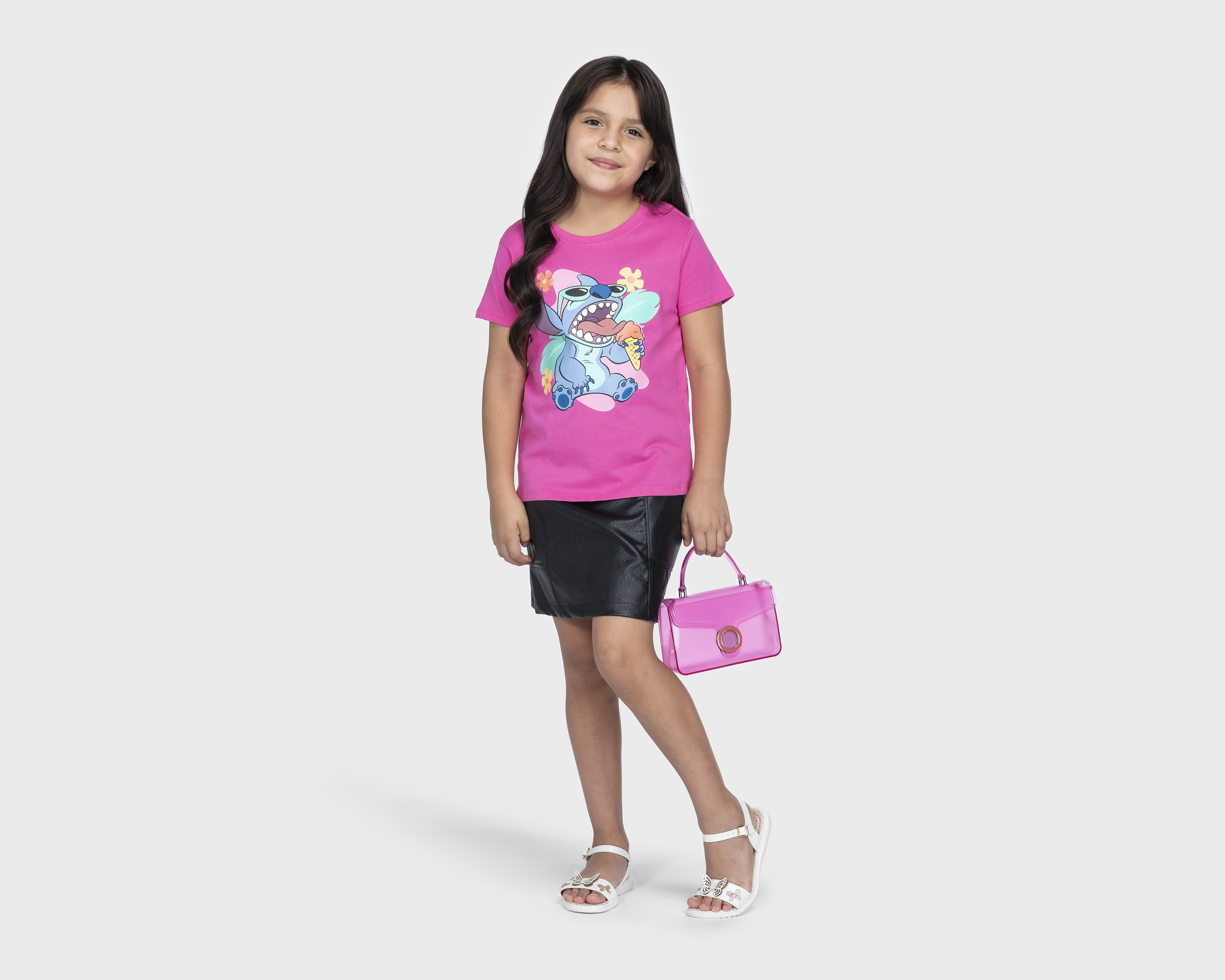 Foto 3 pulgar | Foto 2 | Playera Disney Lilo & Stitch Manga Corta para Niña