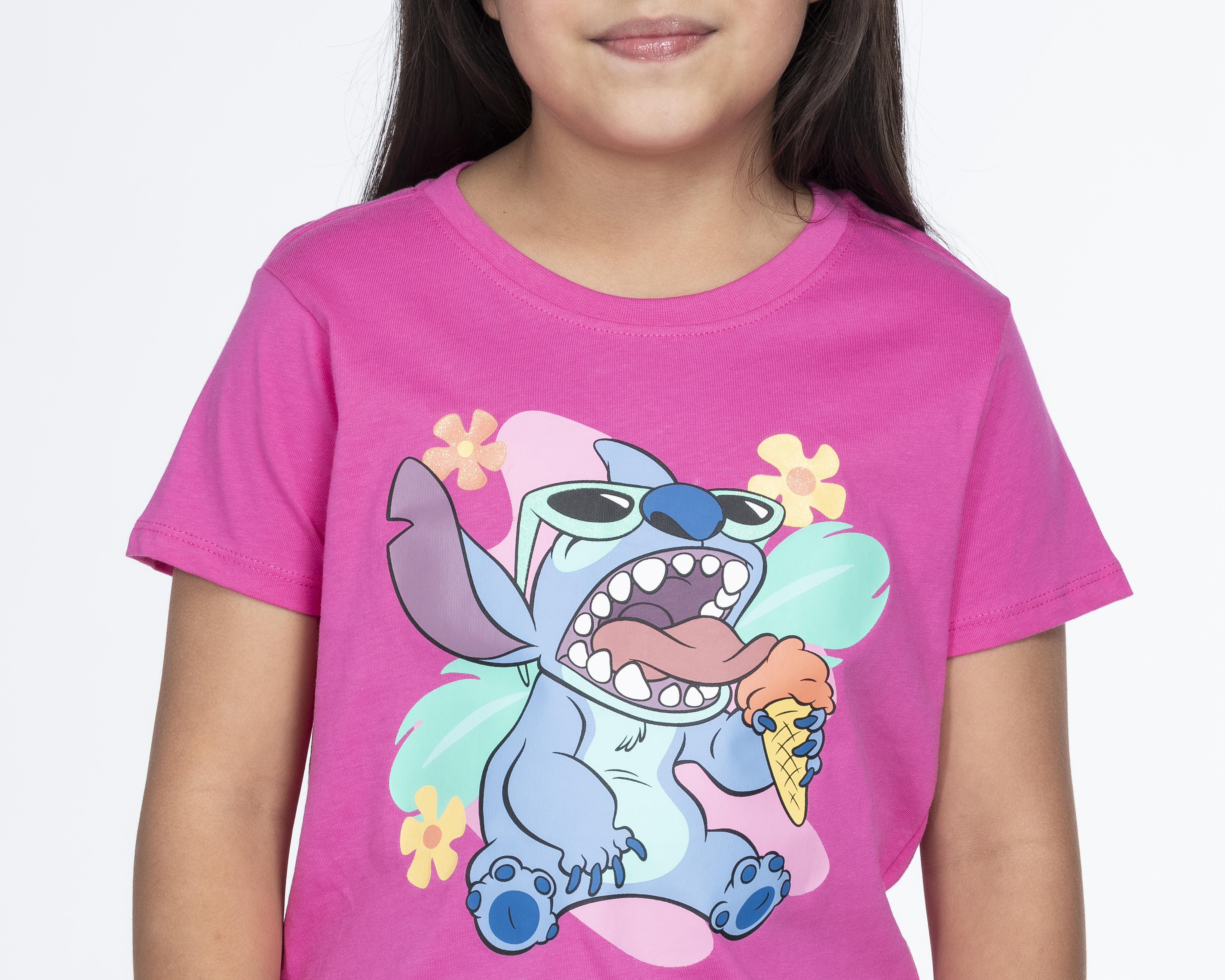 Foto 5 pulgar | Foto 4 | Playera Disney Lilo & Stitch Manga Corta para Niña
