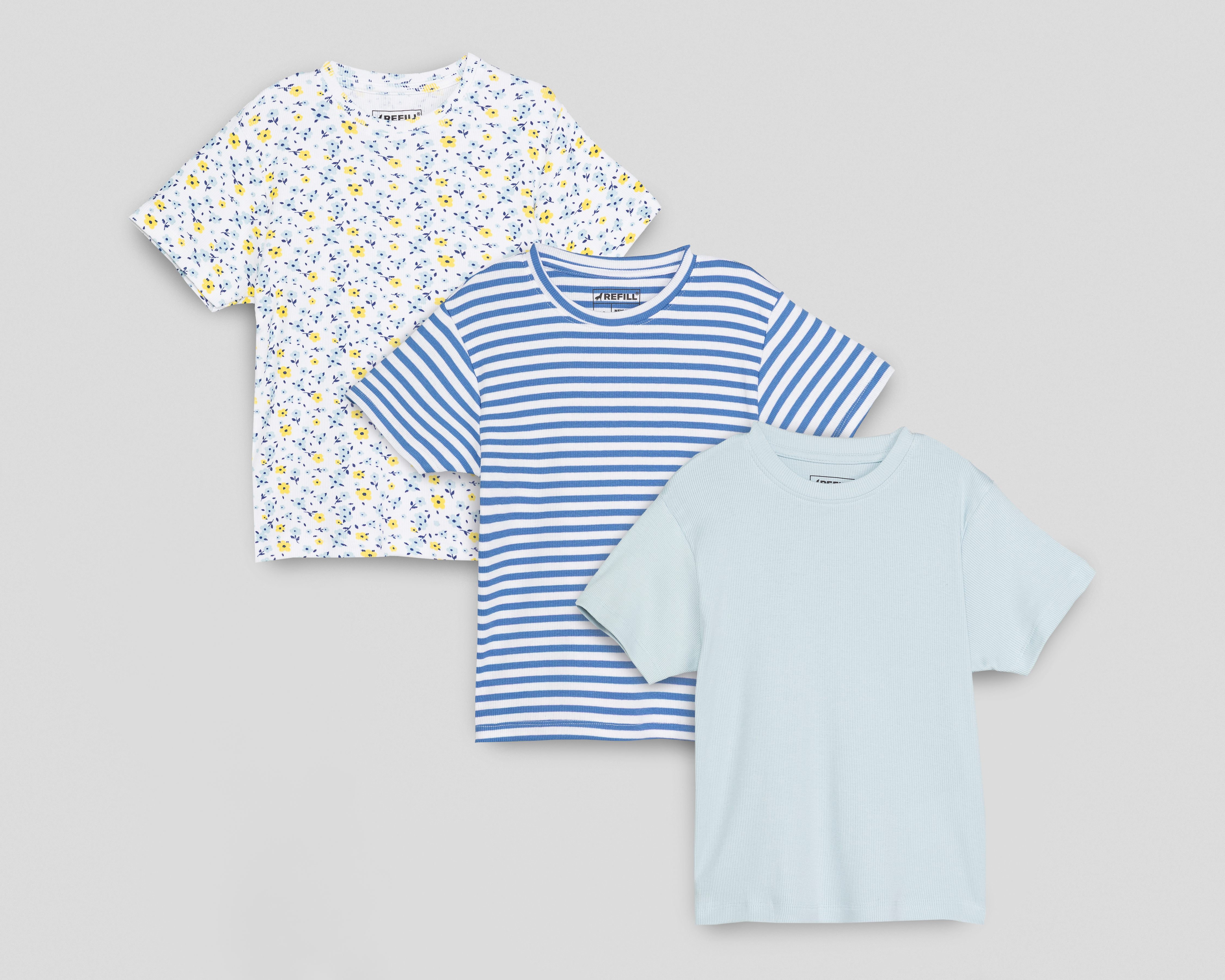 Foto 2 pulgar | Foto 1 | Playera Refill para Niña 3 Piezas