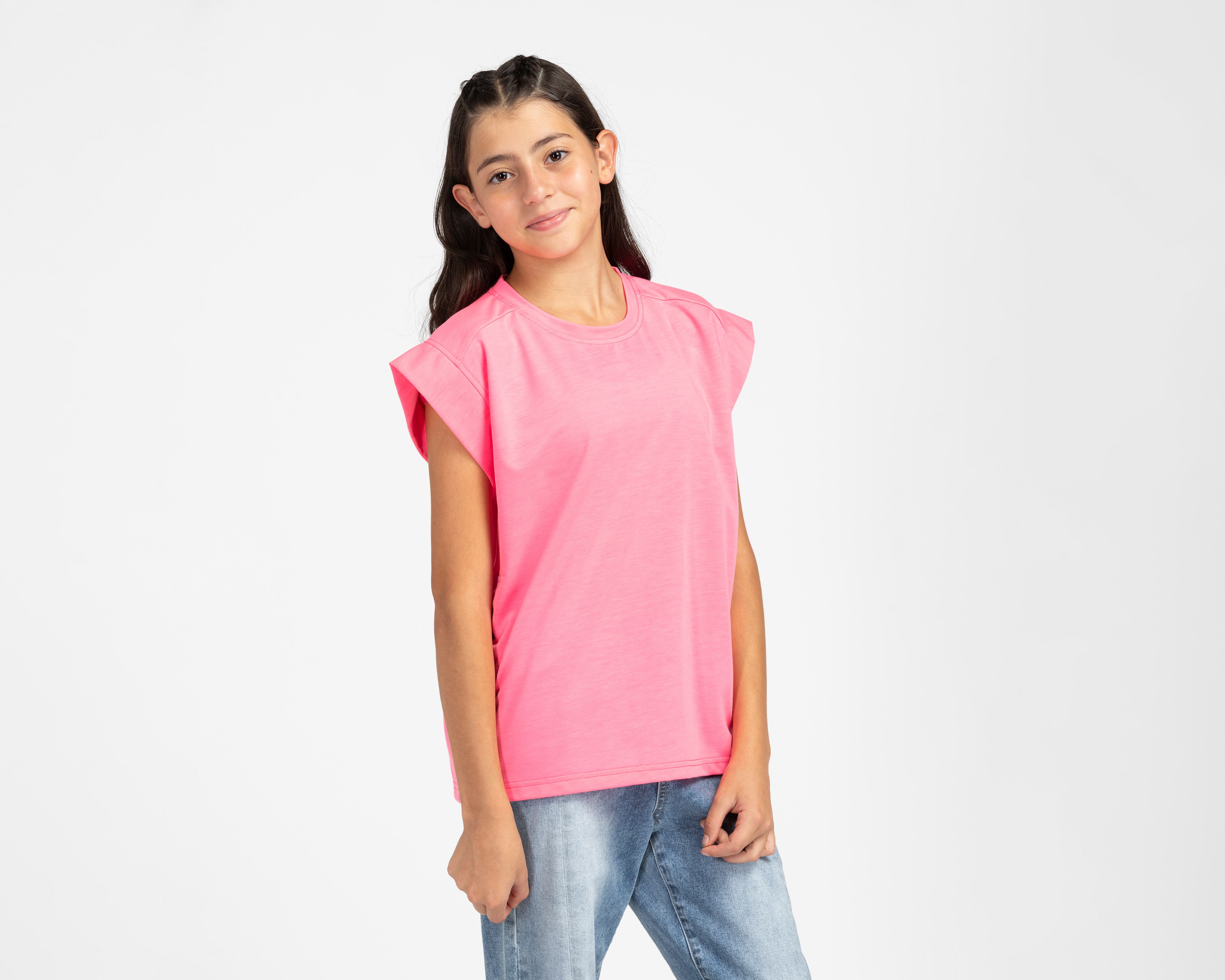 Foto 2 pulgar | Foto 1 | Playera de Cuello Redondo Rosa 18 Forever Juvenil
