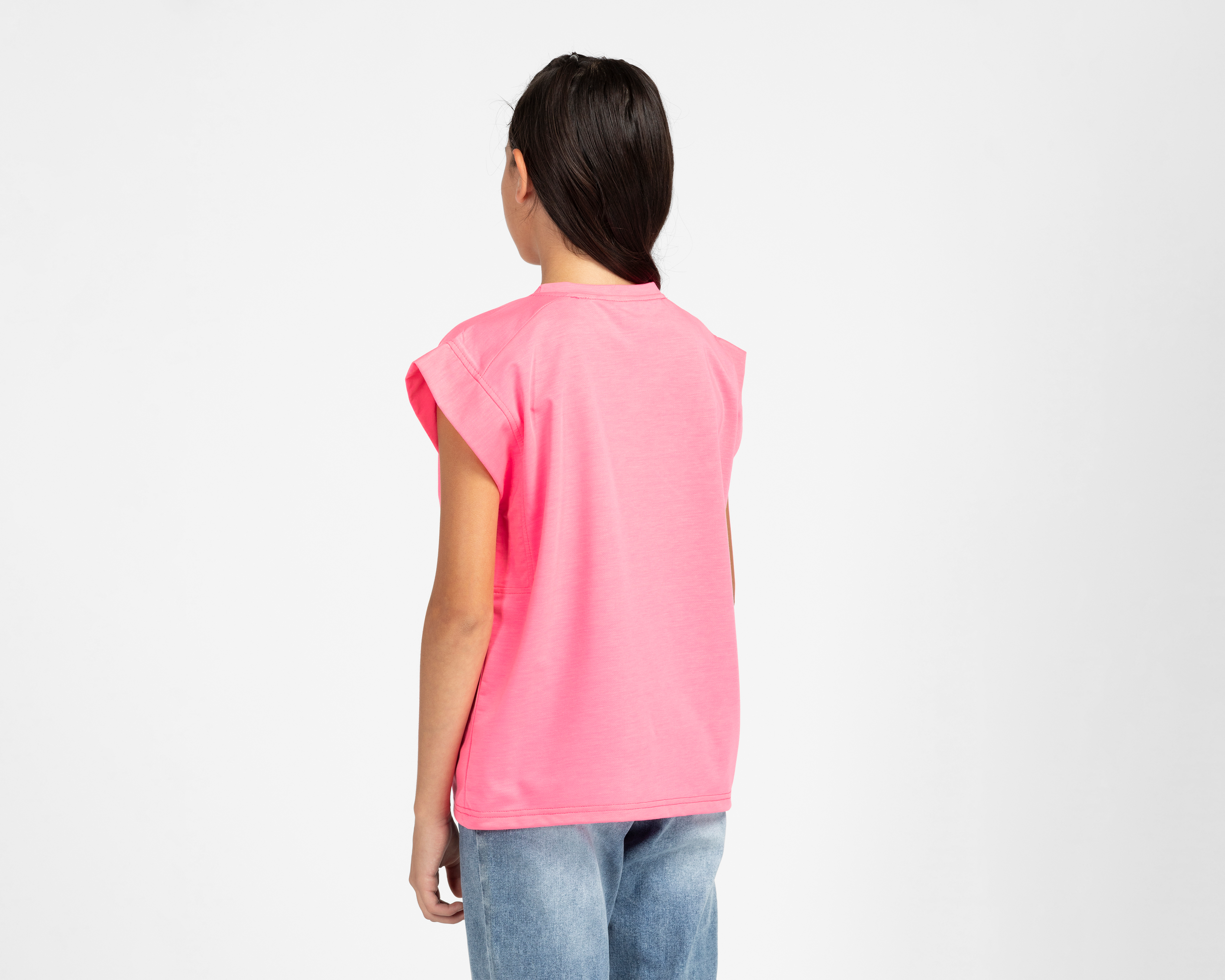 Foto 4 pulgar | Foto 3 | Playera de Cuello Redondo Rosa 18 Forever Juvenil