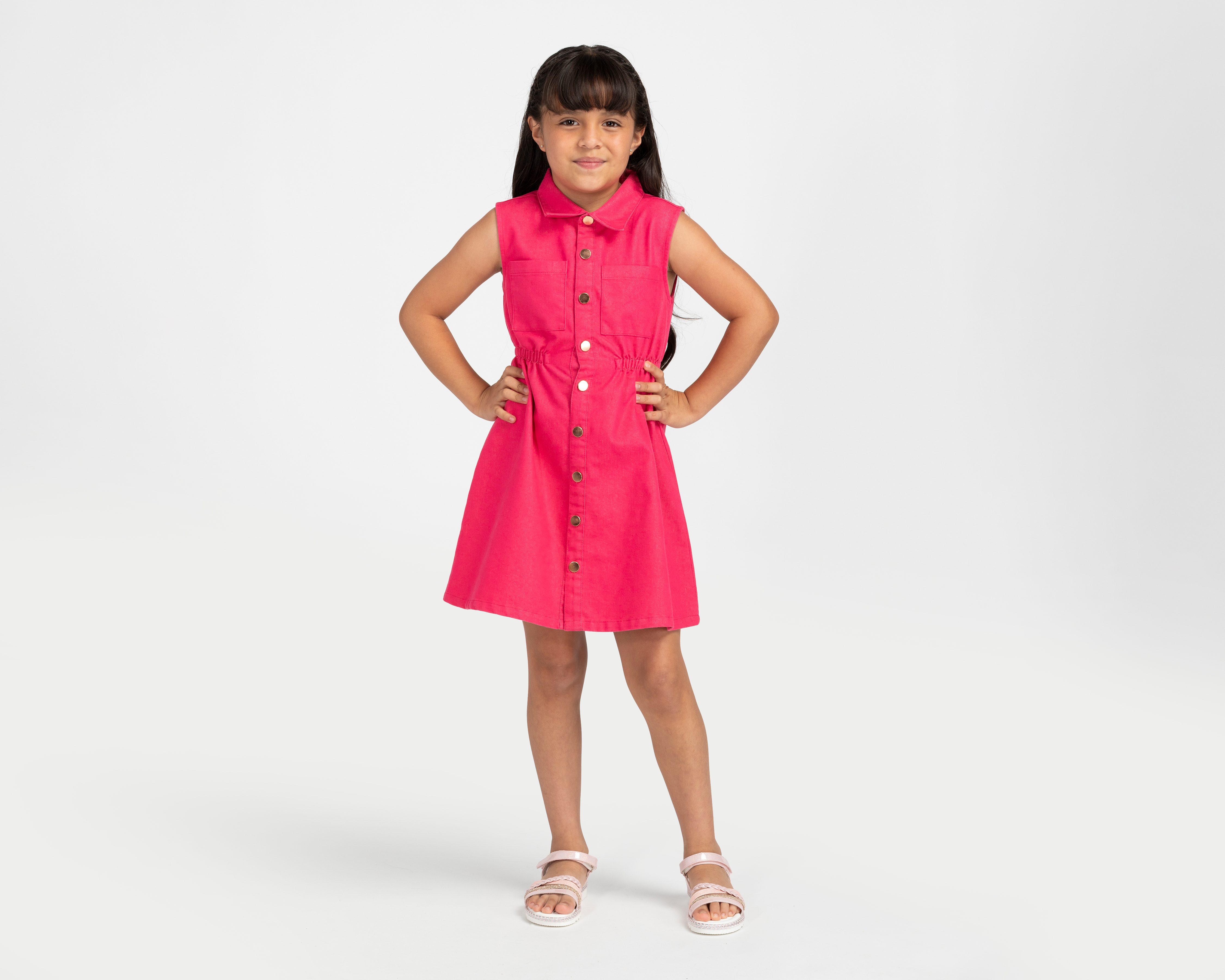 Foto 2 pulgar | Foto 1 | Vestido Rosa Girls Attitude para Niña